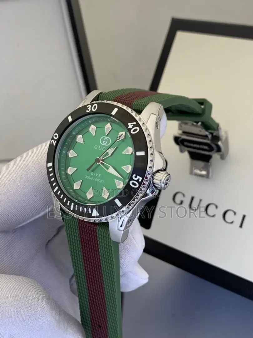 Quality Luxury Gucci Unisex Rubber Strap Wrist Watch