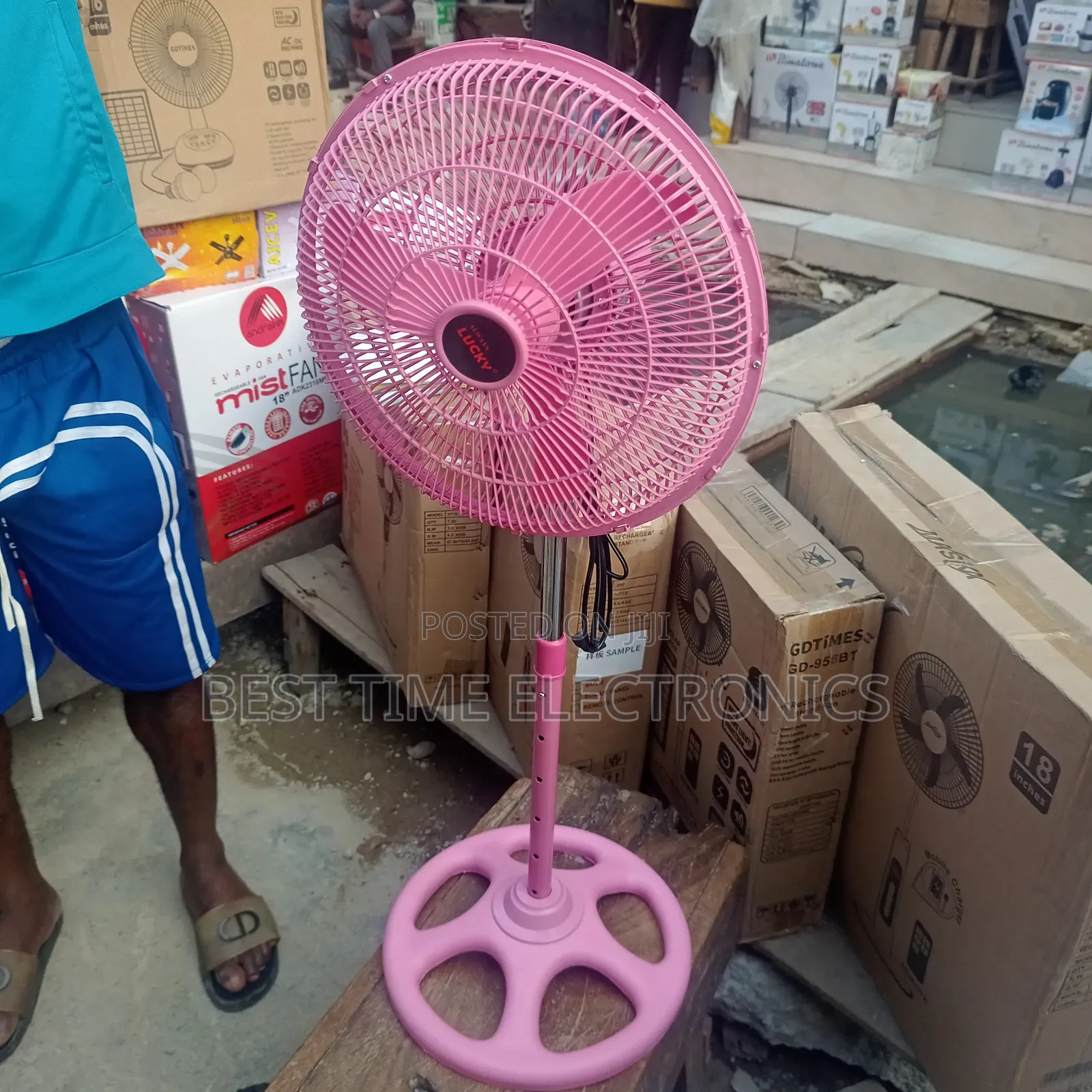 12" Always Lucky Electric Stand Fan