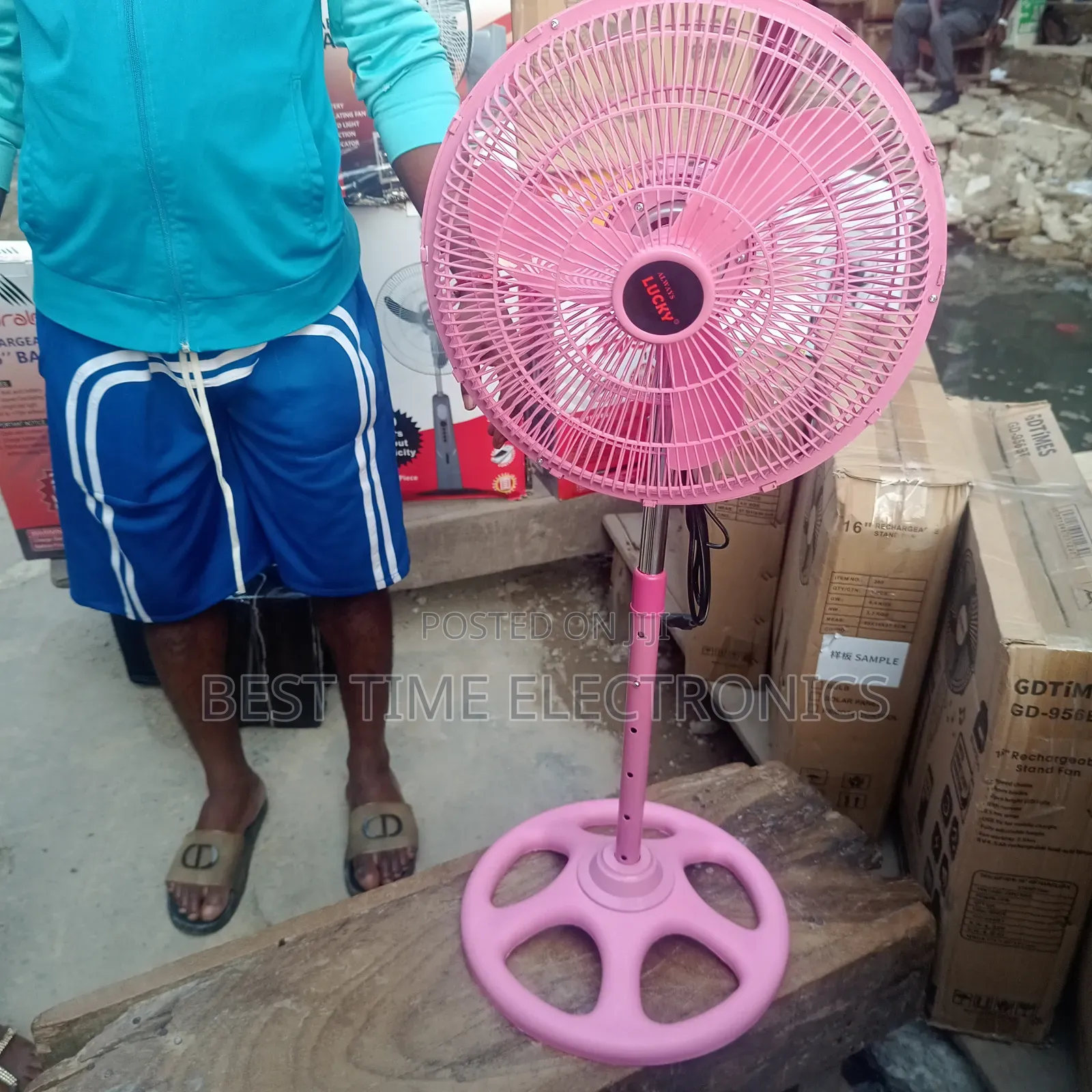 12" Always Lucky Electric Stand Fan