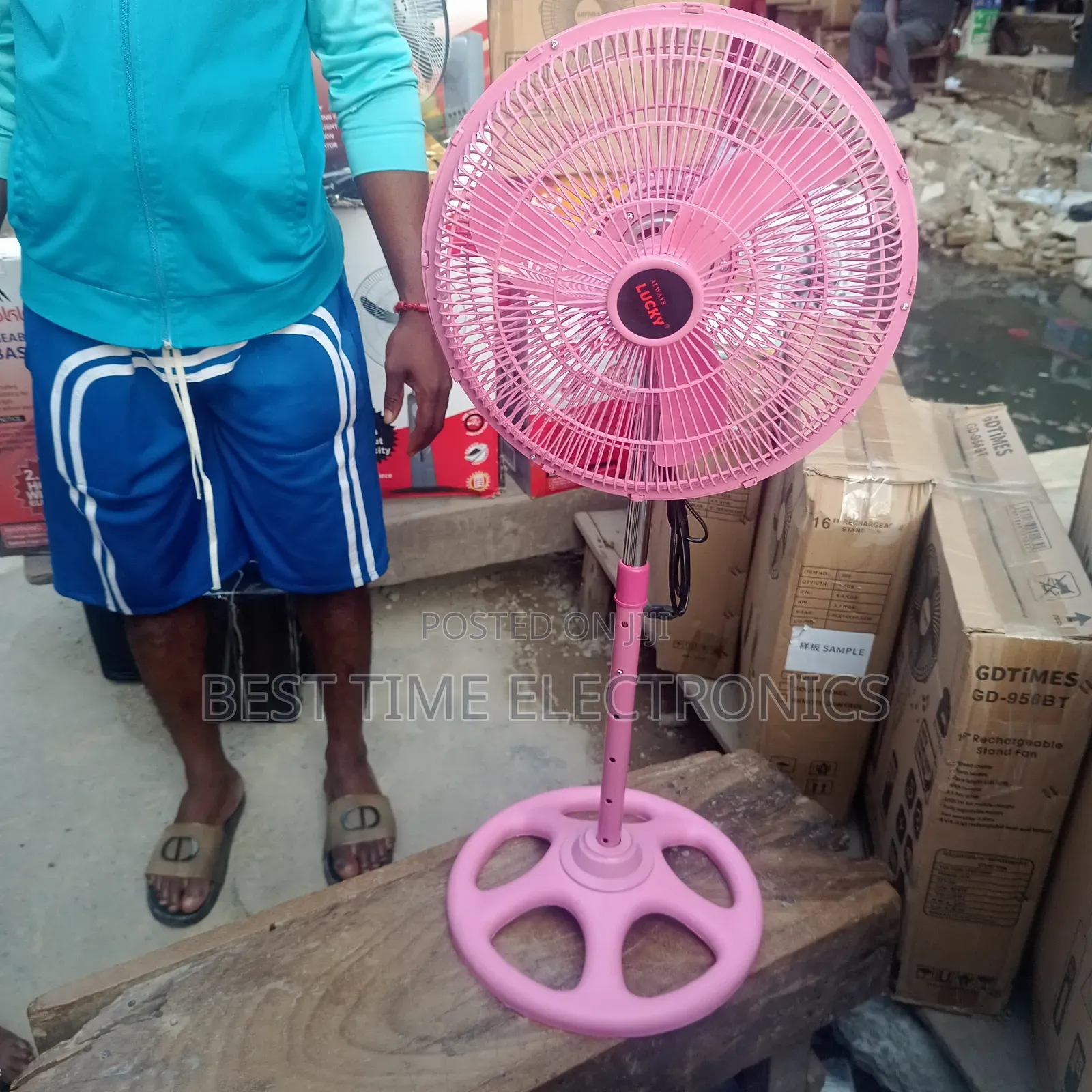 12" Always Lucky Electric Stand Fan