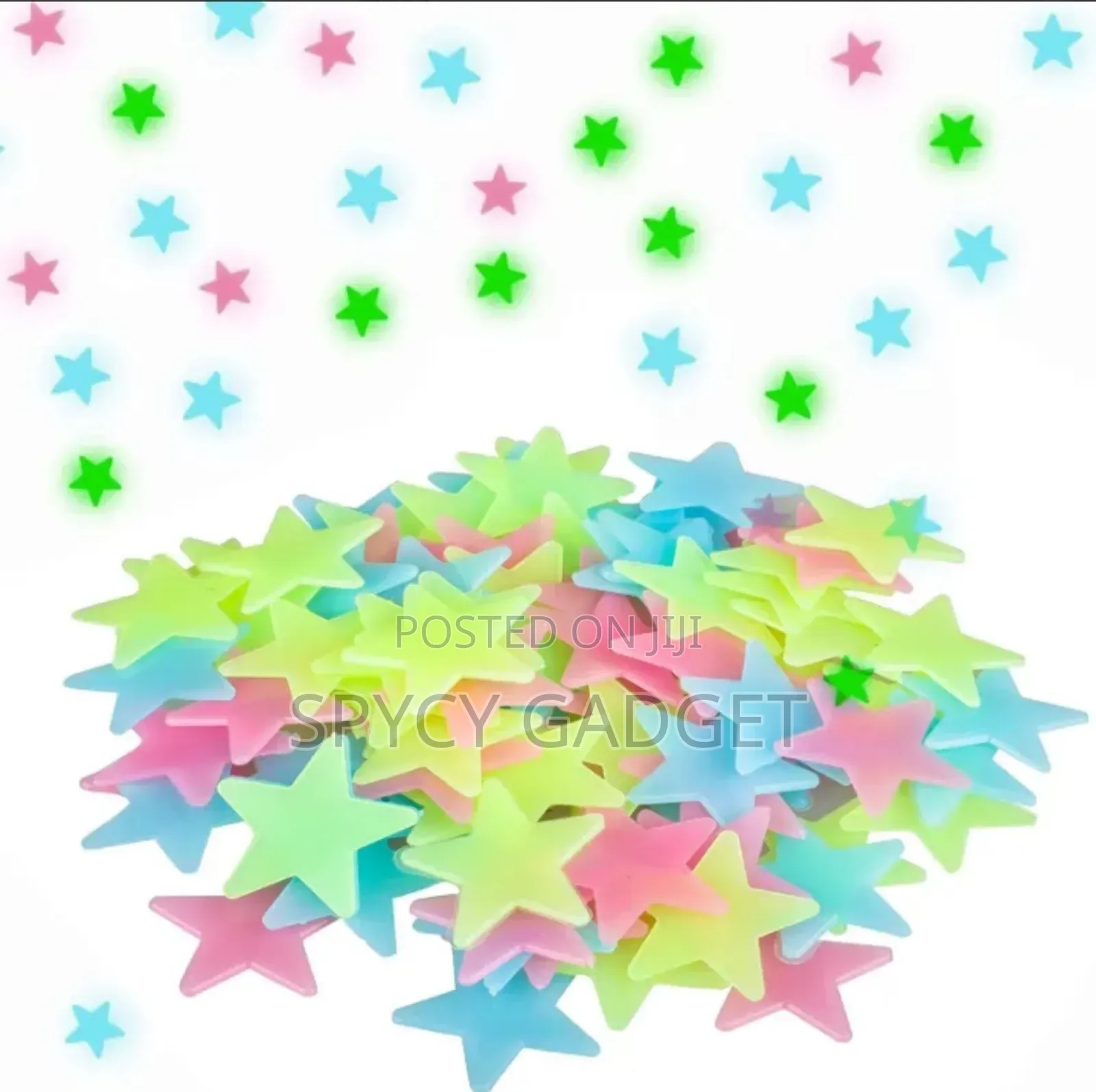 Glow in the Dark Plastic Stars Stickers for Room Decoration