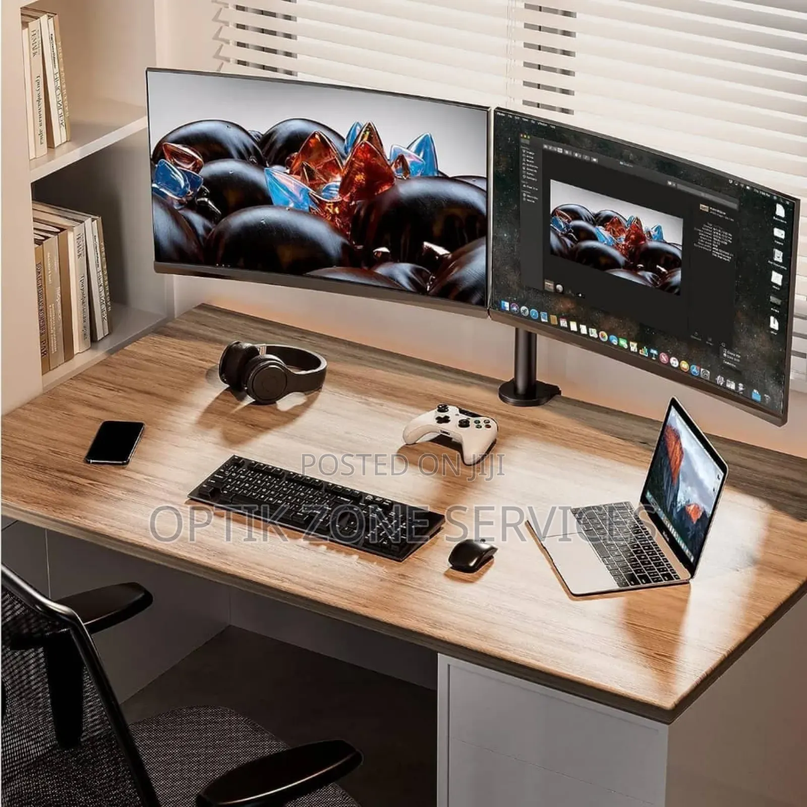 Dual Double Monitor Stand Many Sizes