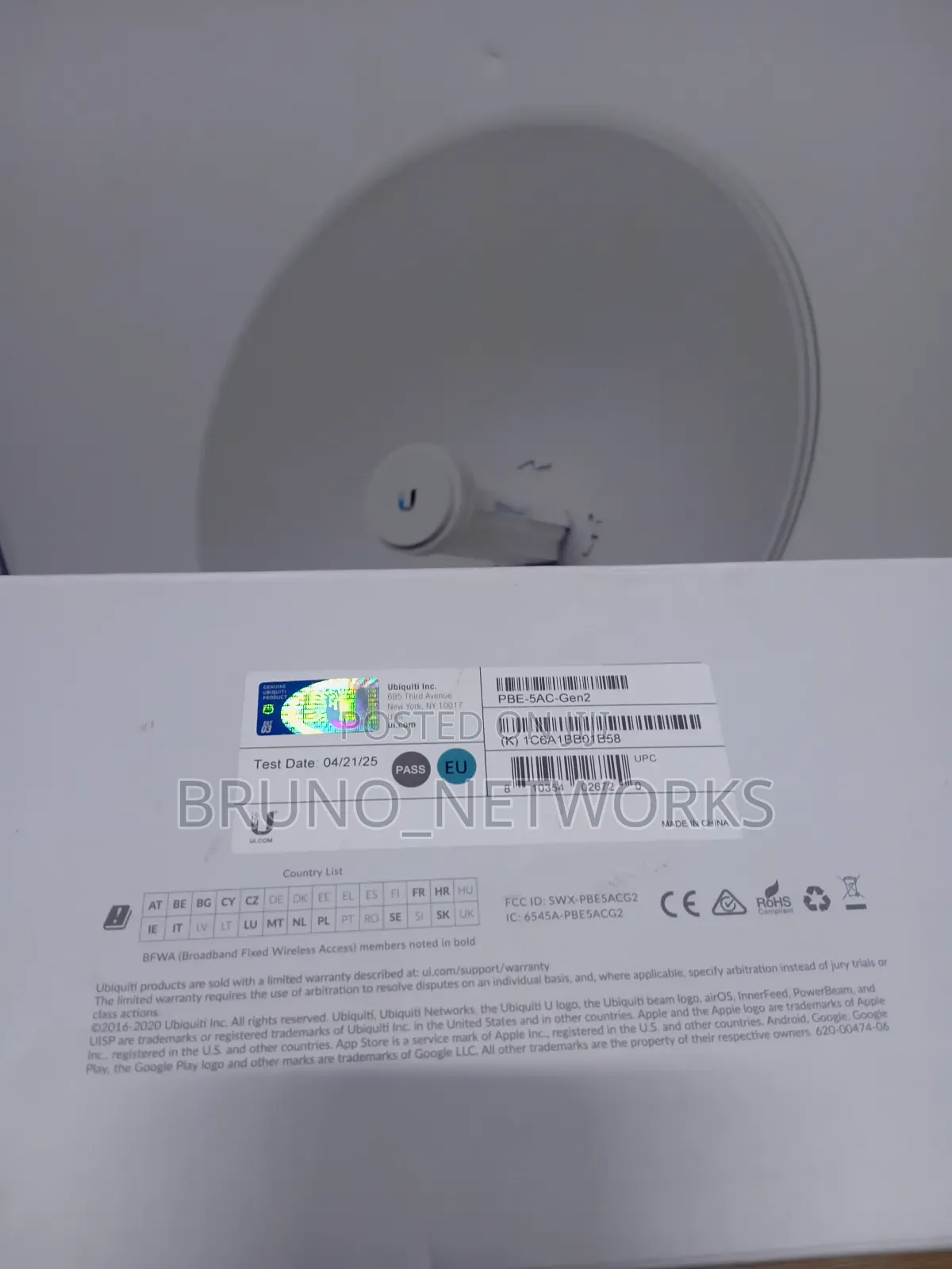 Pbe 5ac Gen2 || Powerbeam Innerfeed Technology || 5ghz High P Airmax