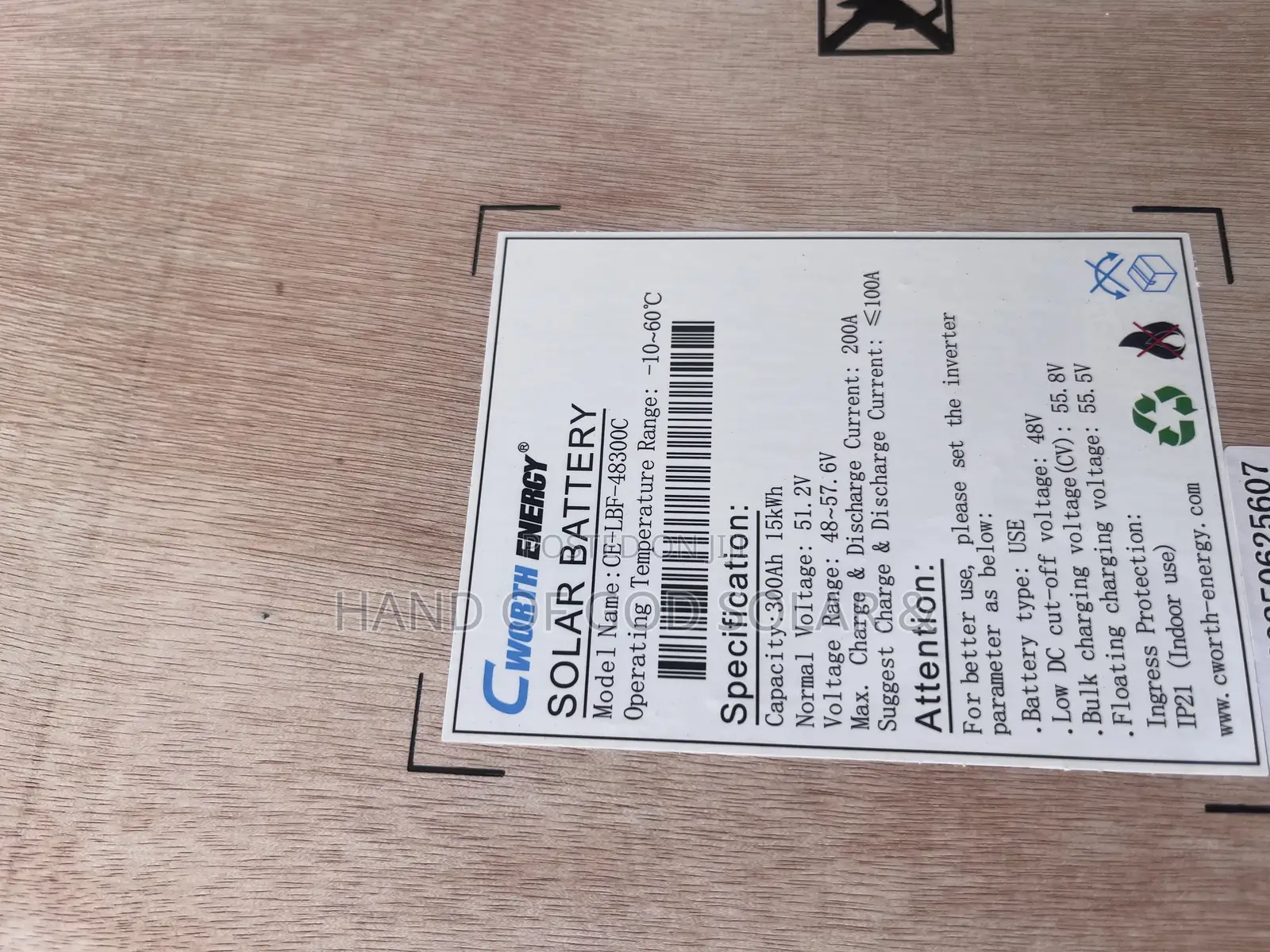 15kwh Cworth Lithium Battery Now Available in Stock