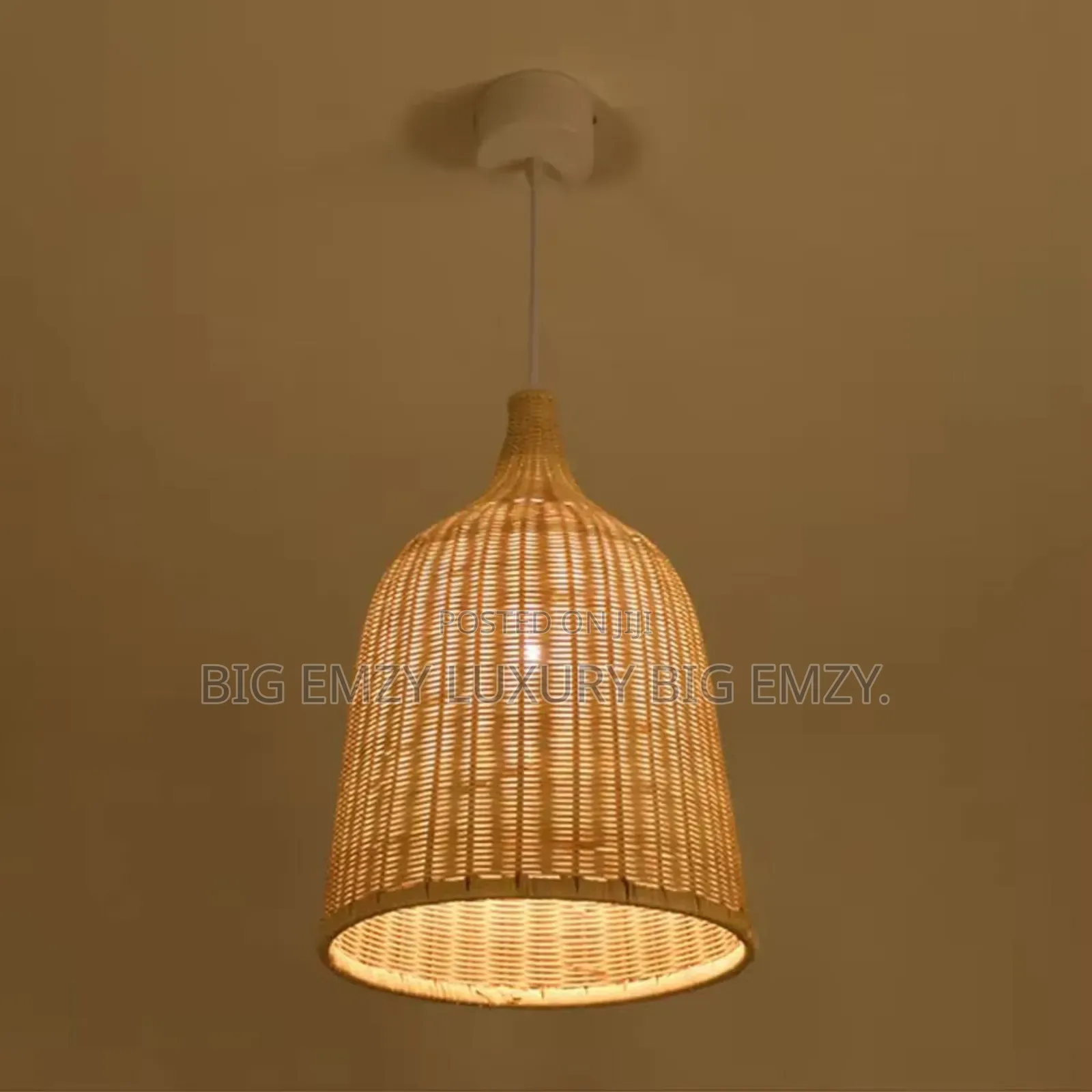 Modern Incandescent Bamboo Pendant Light or Rattan Pendant Lamp.