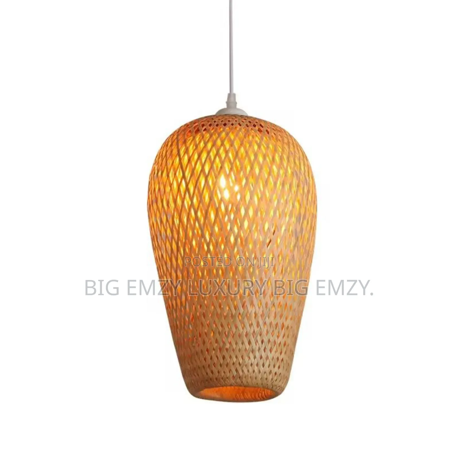 Modern Incandescent Bamboo Pendant Light or Rattan Pendant Lamp.