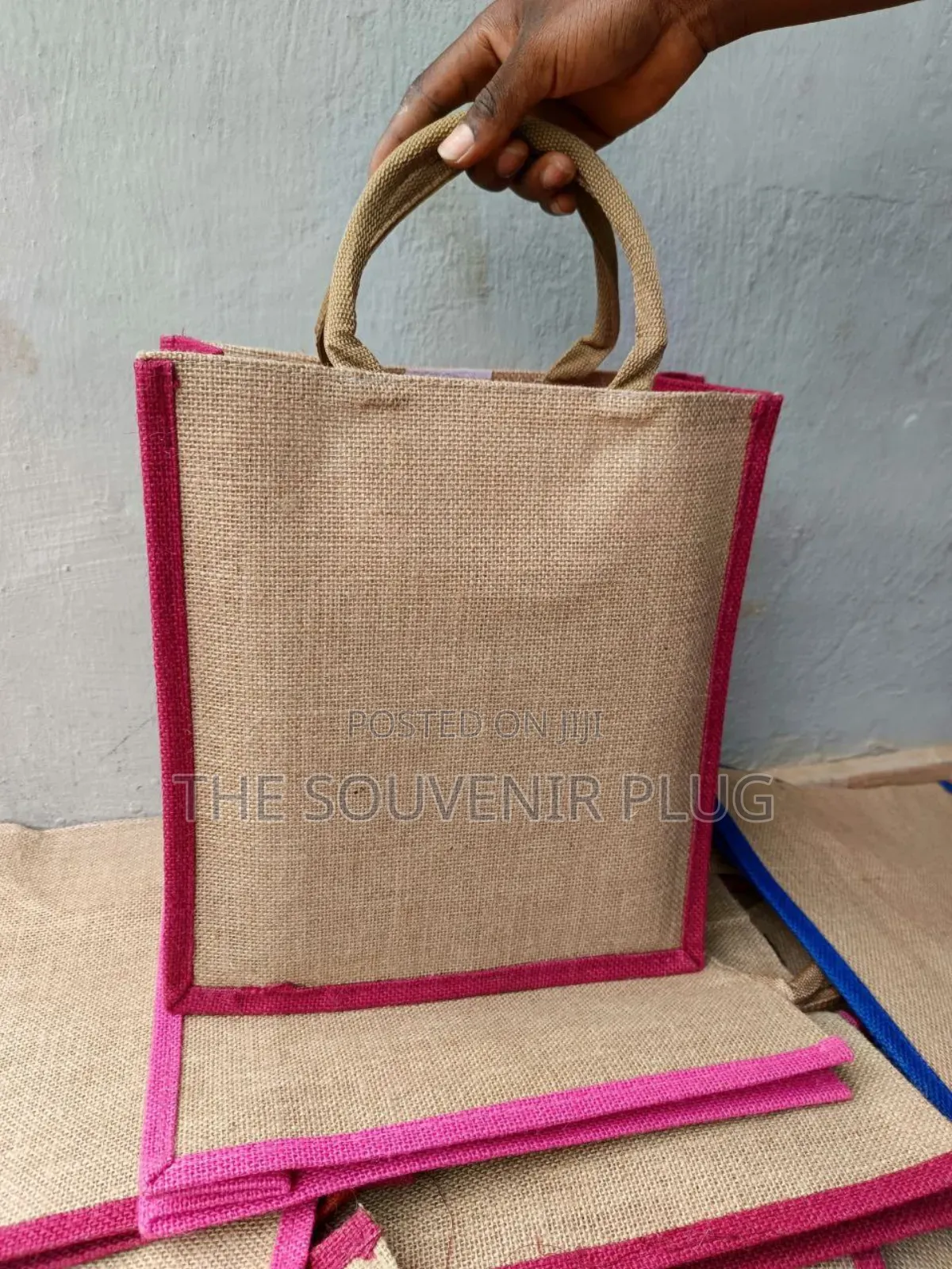 Jute Tote Bag-12 Pieces