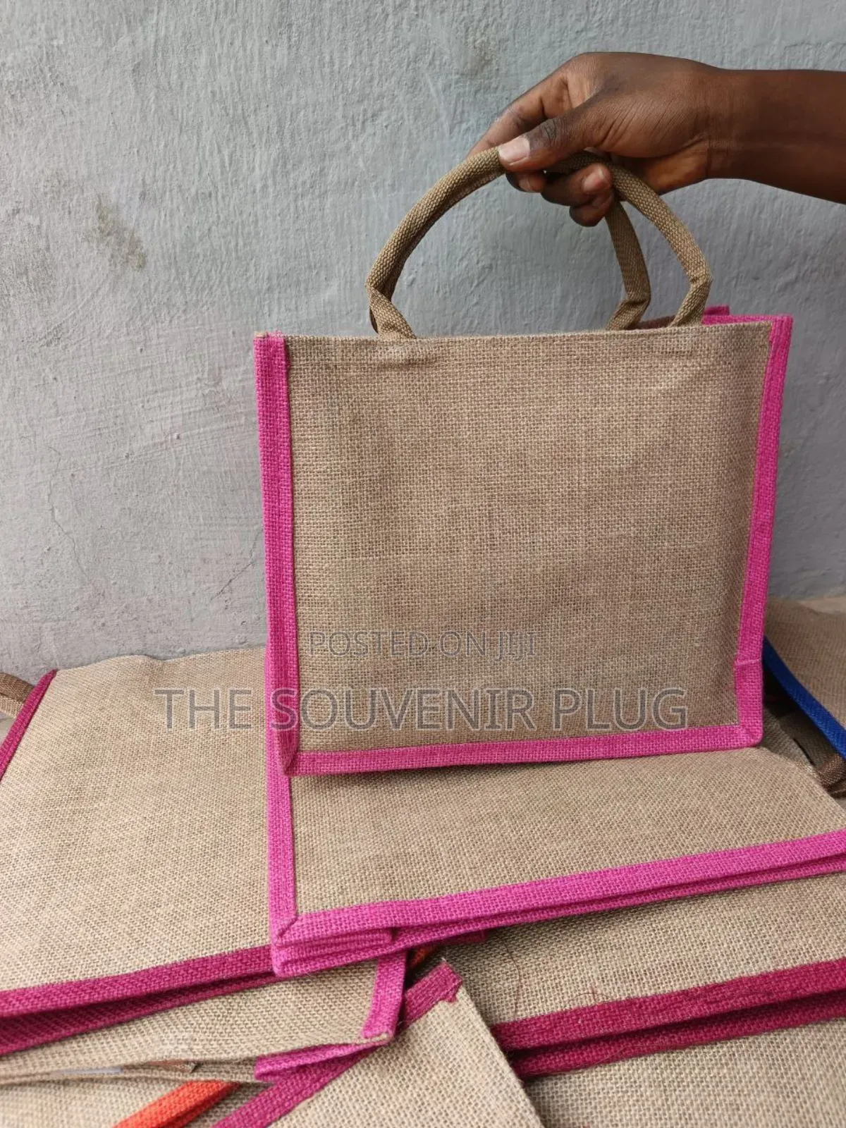 Jute Tote Bag-12 Pieces