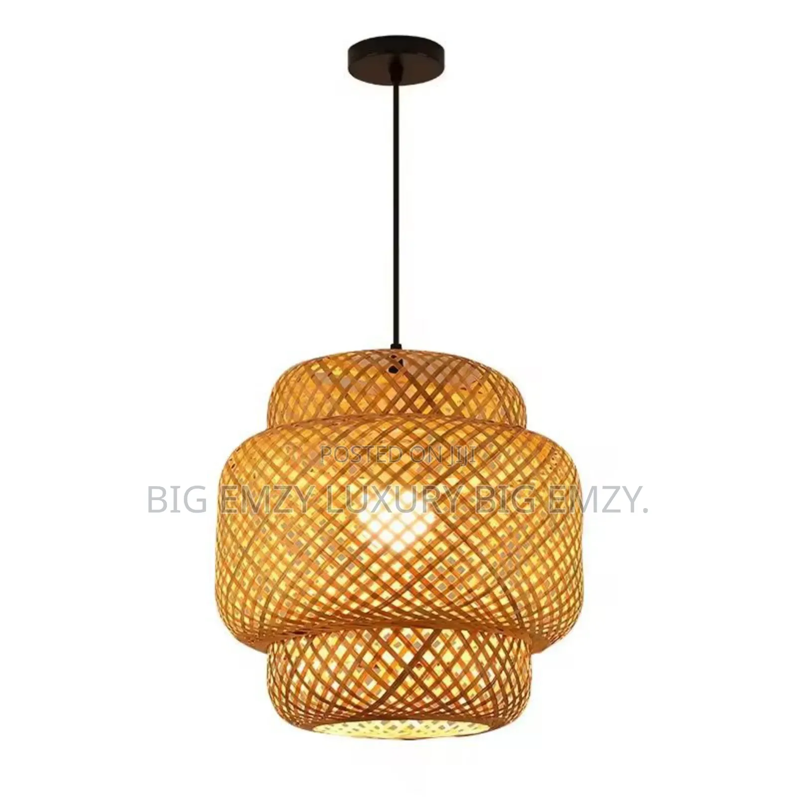 Modern Incandescent Bamboo Pendant Light or Rattan Pendant Lamp.