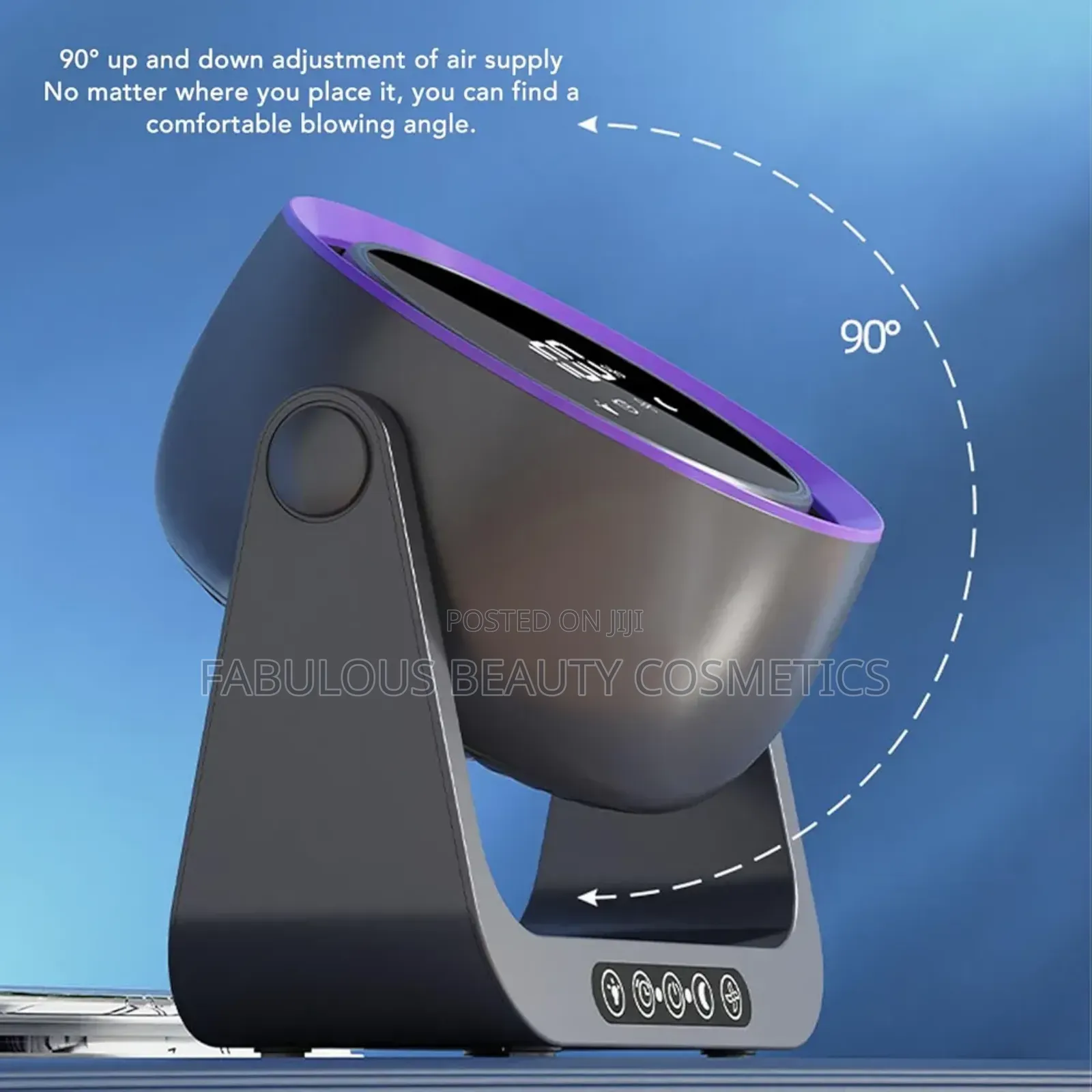 Bladeless Desk Fan, Quiet Digital Display