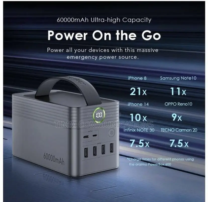 Oraimo Powerbox 600 60000mah 22.5w Power Bank (Opb-P600q)
