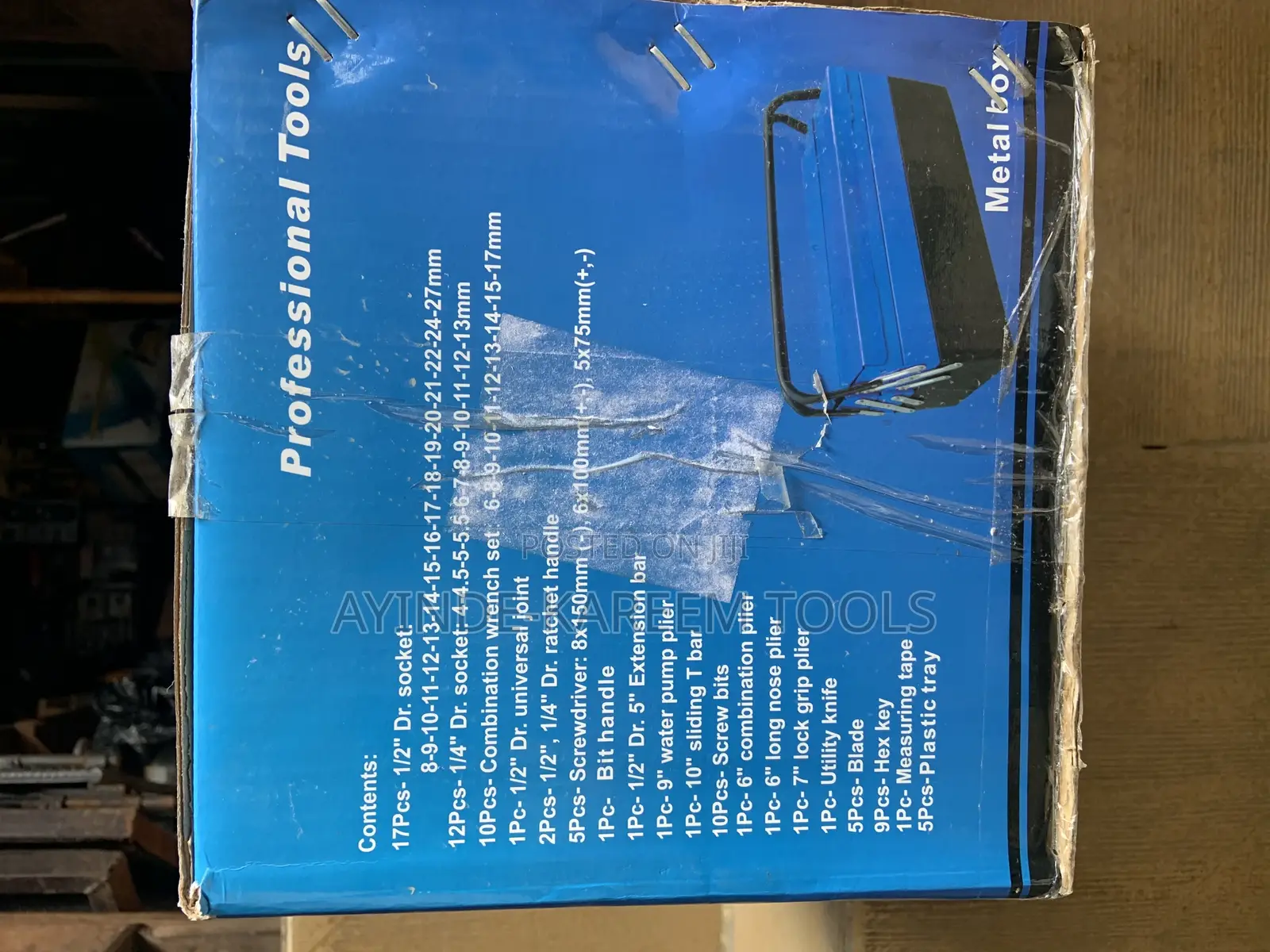 58pcs Tool Set With Metal Box 1/4” 1/2”