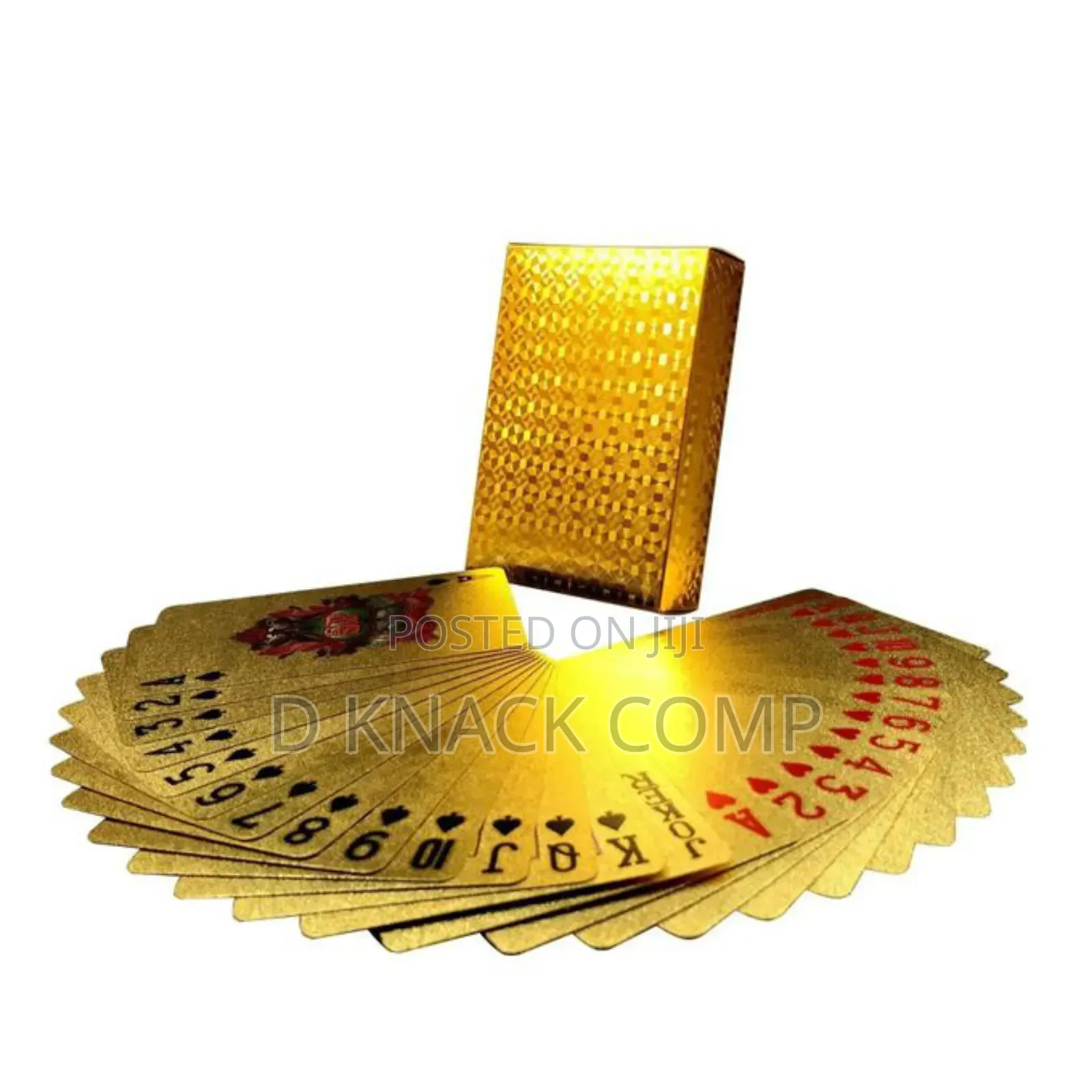 PVC Gold Poker Card Game, Durable, Waterproof.