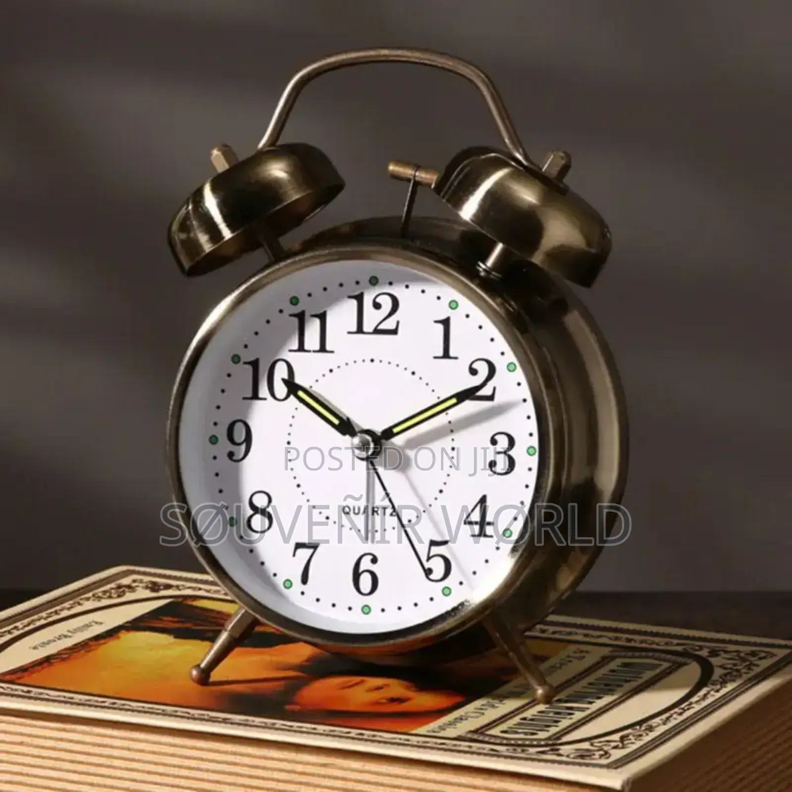Alarm Clock With Night Led Display Colour: Gold