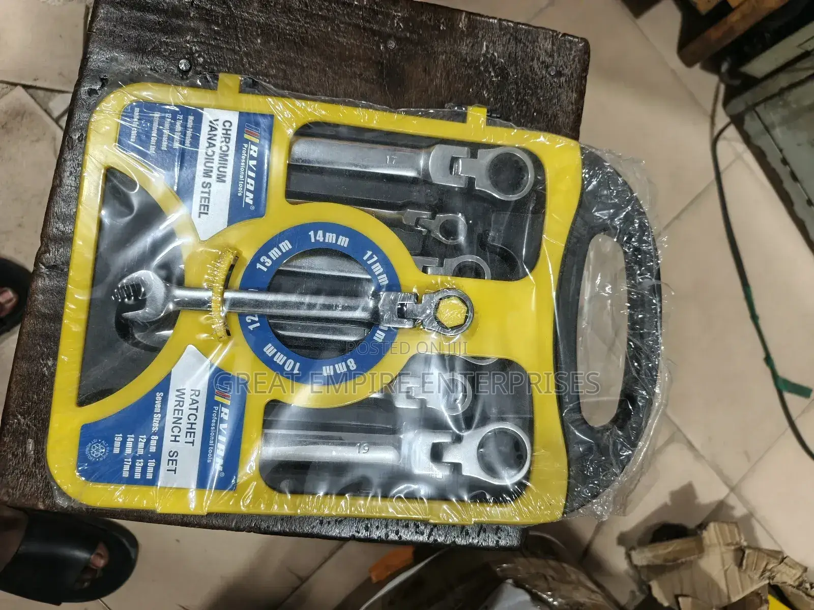 7pcs Combination Ratchet Spanner Set