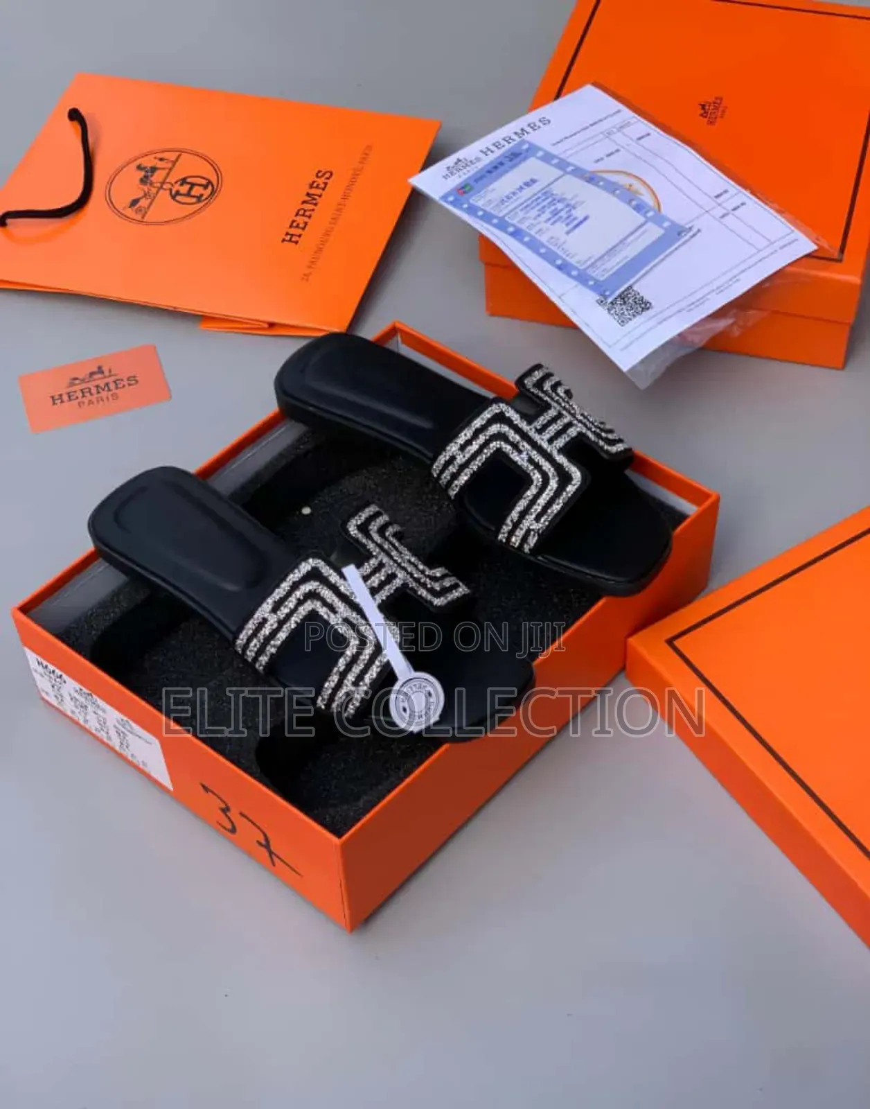 Hermes Luxe Glitters Slippers Colors: Multi Color (Sizes 37-42)