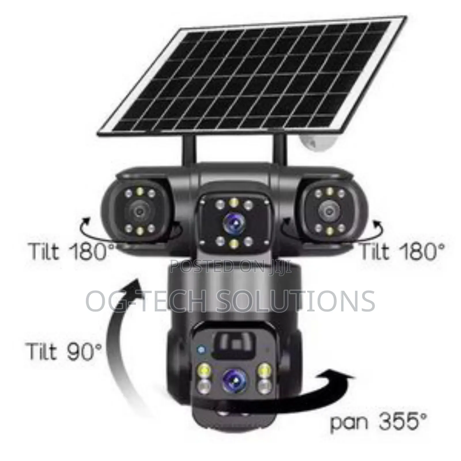 Solar-Powered Auto_track 4g Rotational CCTV Camera Complete Three Lens