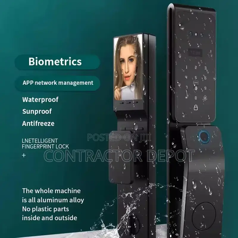 Waterproof Latest Face Realtime Active Intercom Smart Lock Fingerprint