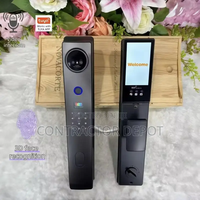 Luxury Smart Door Lock Palm + Face Id Unlock Latest Features