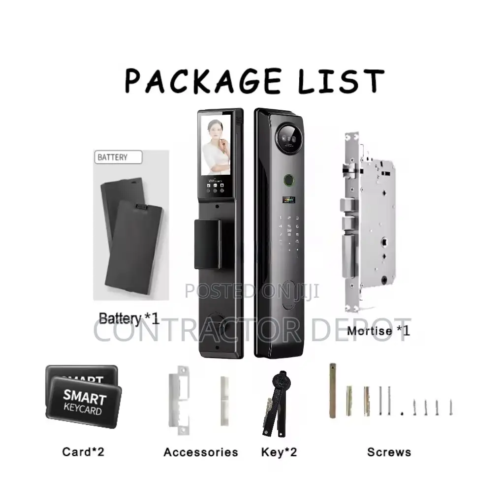 Luxury Smart Door Lock Palm + Face Id Unlock Latest Features