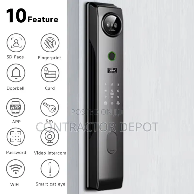 3d Facial Recognition Automatic Active Intercom Video Smart Door Lock