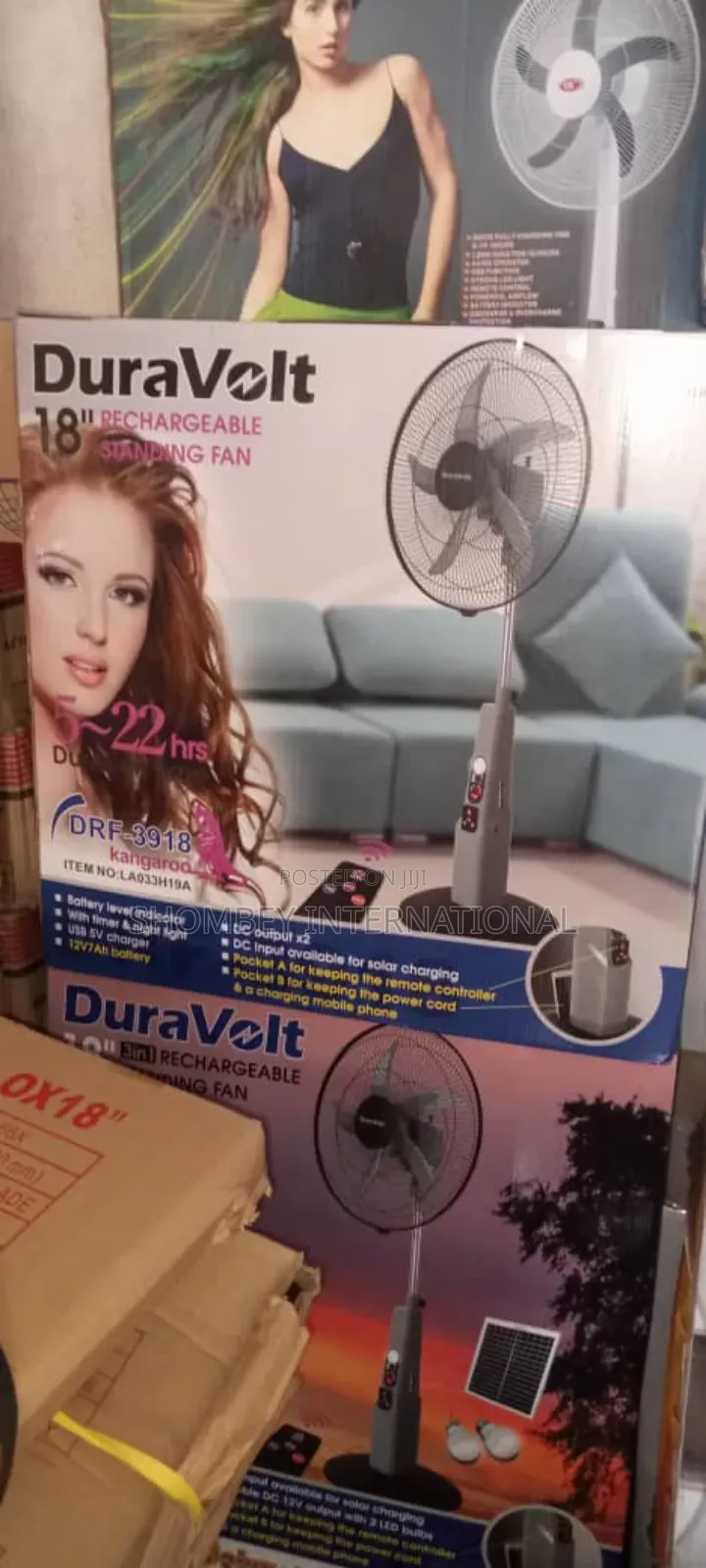 Duravolt 18" Rechargeable Fan