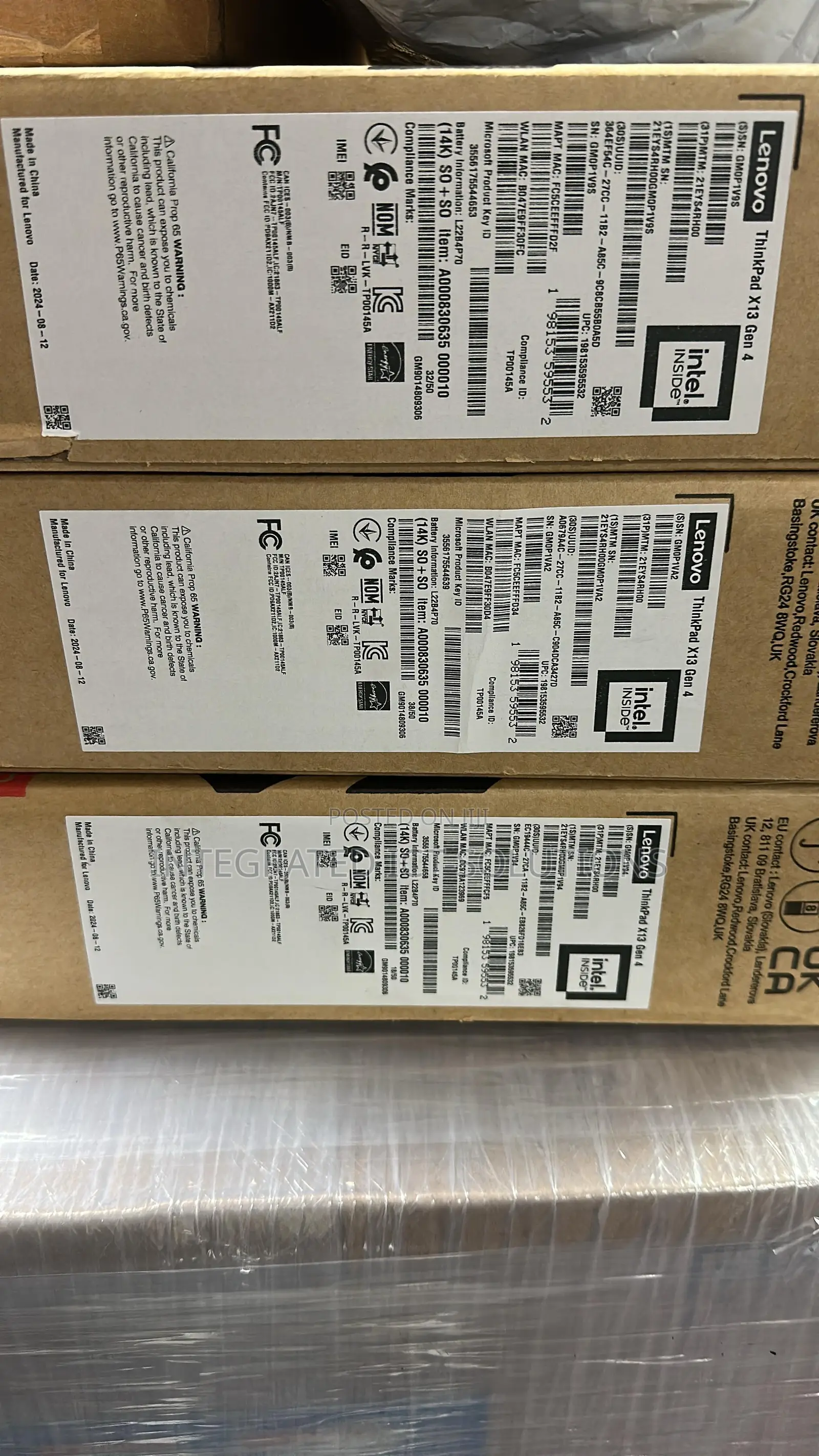 New Laptop Lenovo ThinkPad 13 16GB Intel Core I7 SSD 512GB
