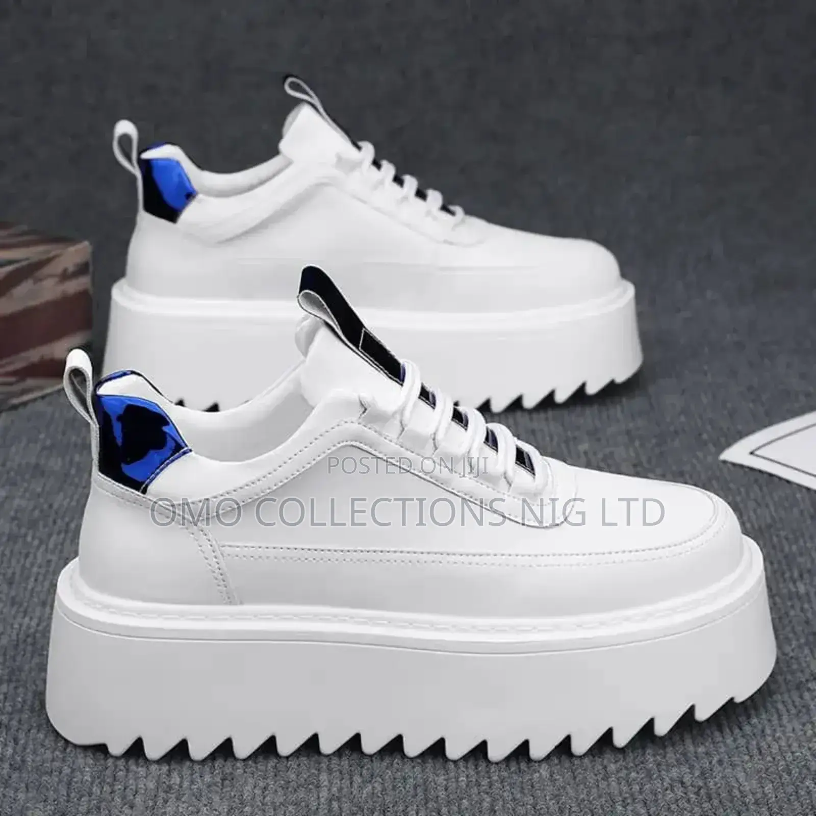 Luxury Men White Lace-Up Urban Designer Sneakers