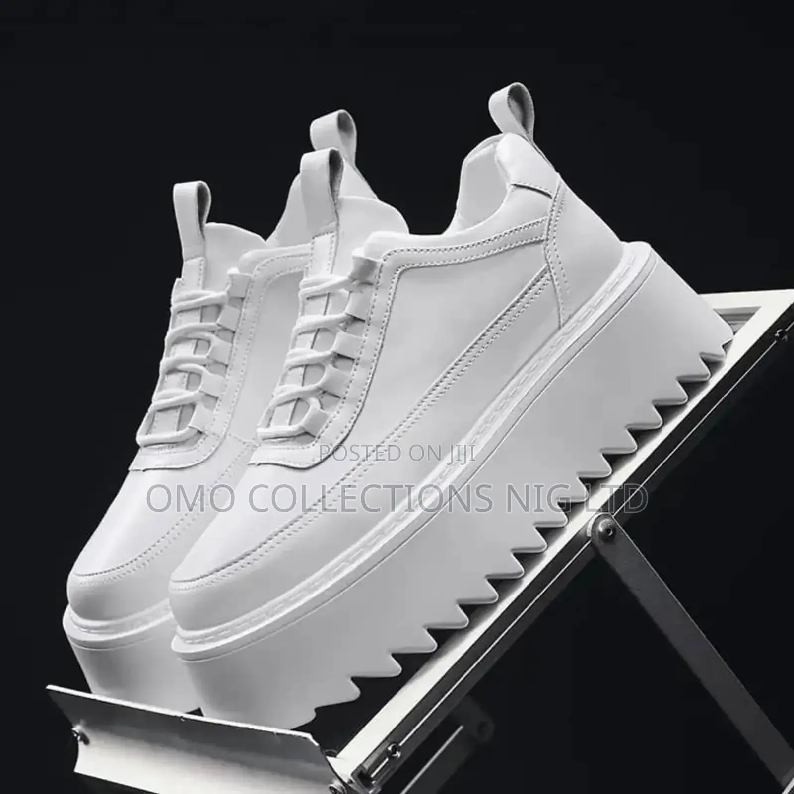 Luxury Men White Lace-Up Urban Designer Sneakers