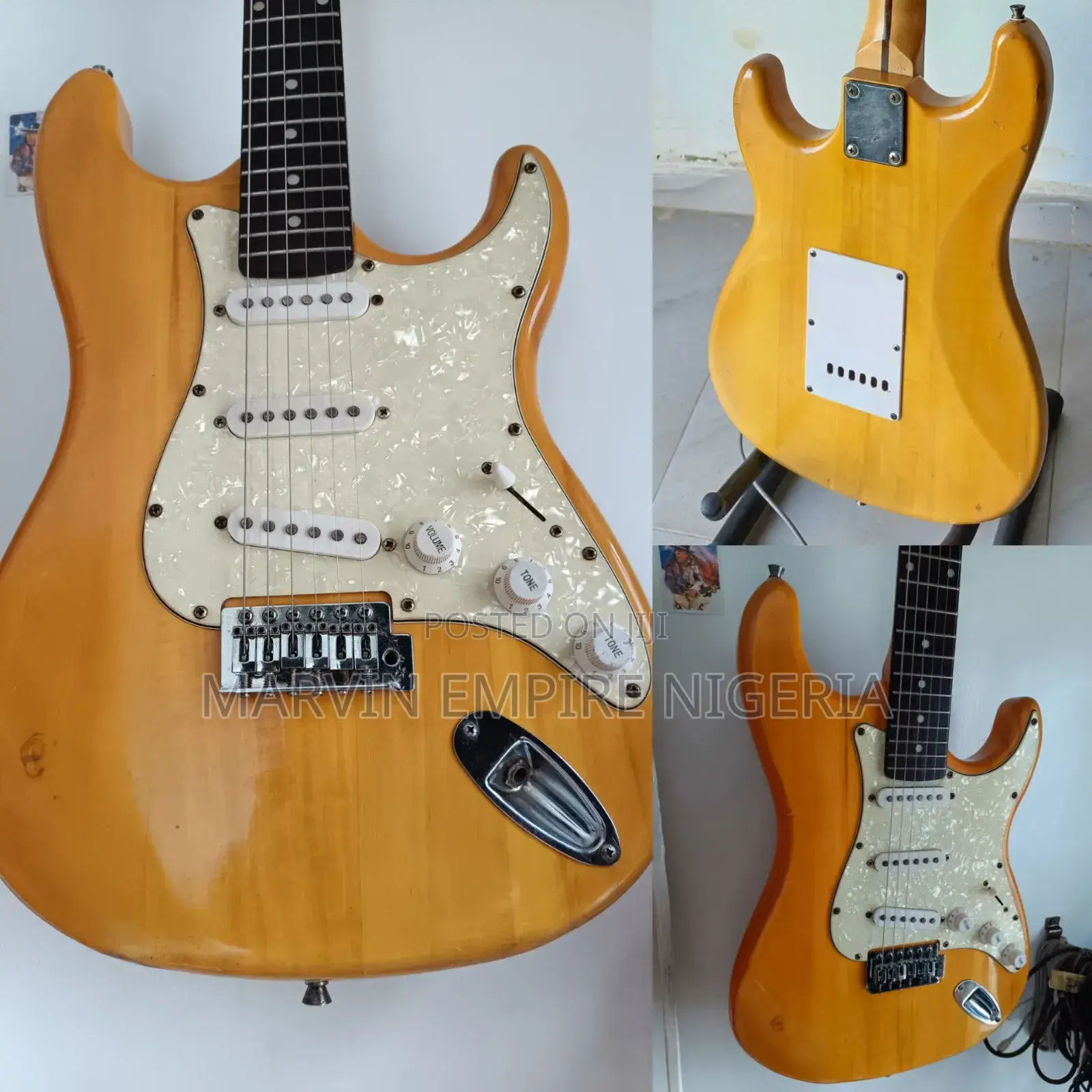 Neat Fender Stratocaster Electric Guitar + Mooer Ge100 Effect Pedal