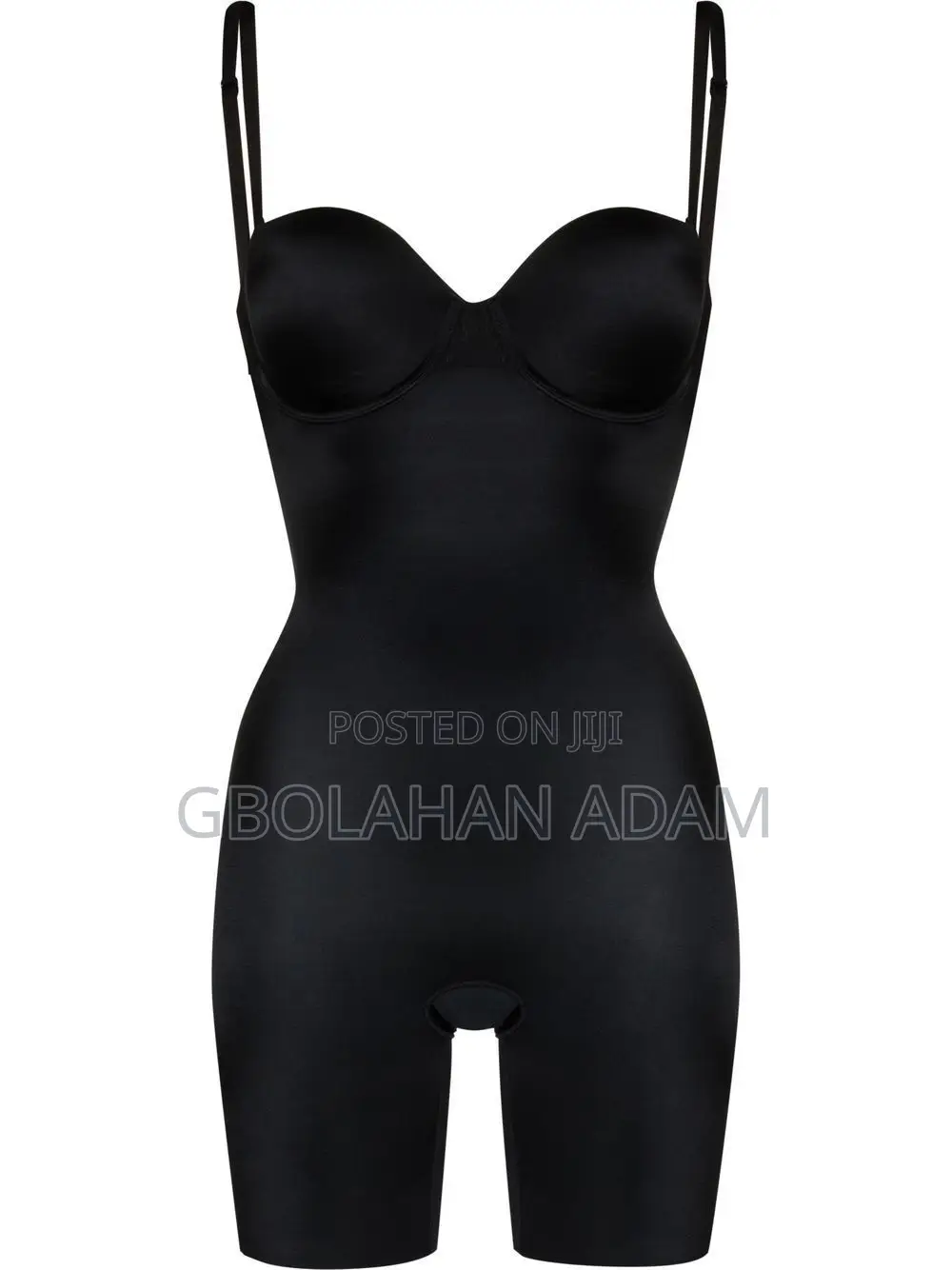 Black Strapless Cupped Shapewear Bodysuit