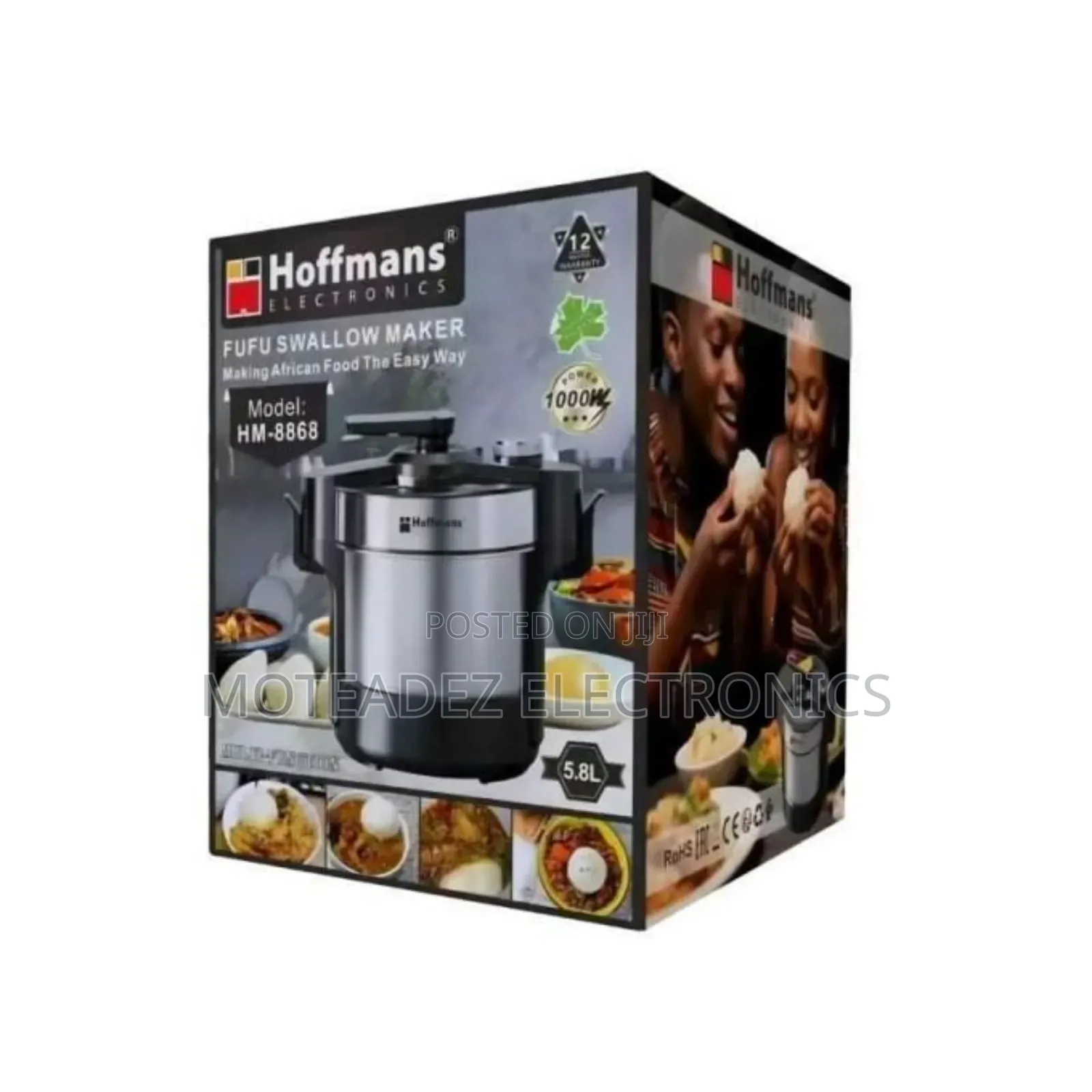 Hoffmans 6l Swallow Maker All Purpose Machine - Yam/Fufu Pounder