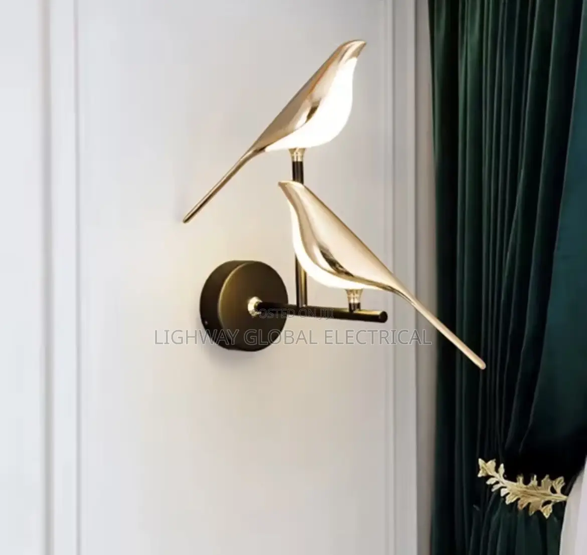 Nordic Creative Golden Bird Led Wall Light
