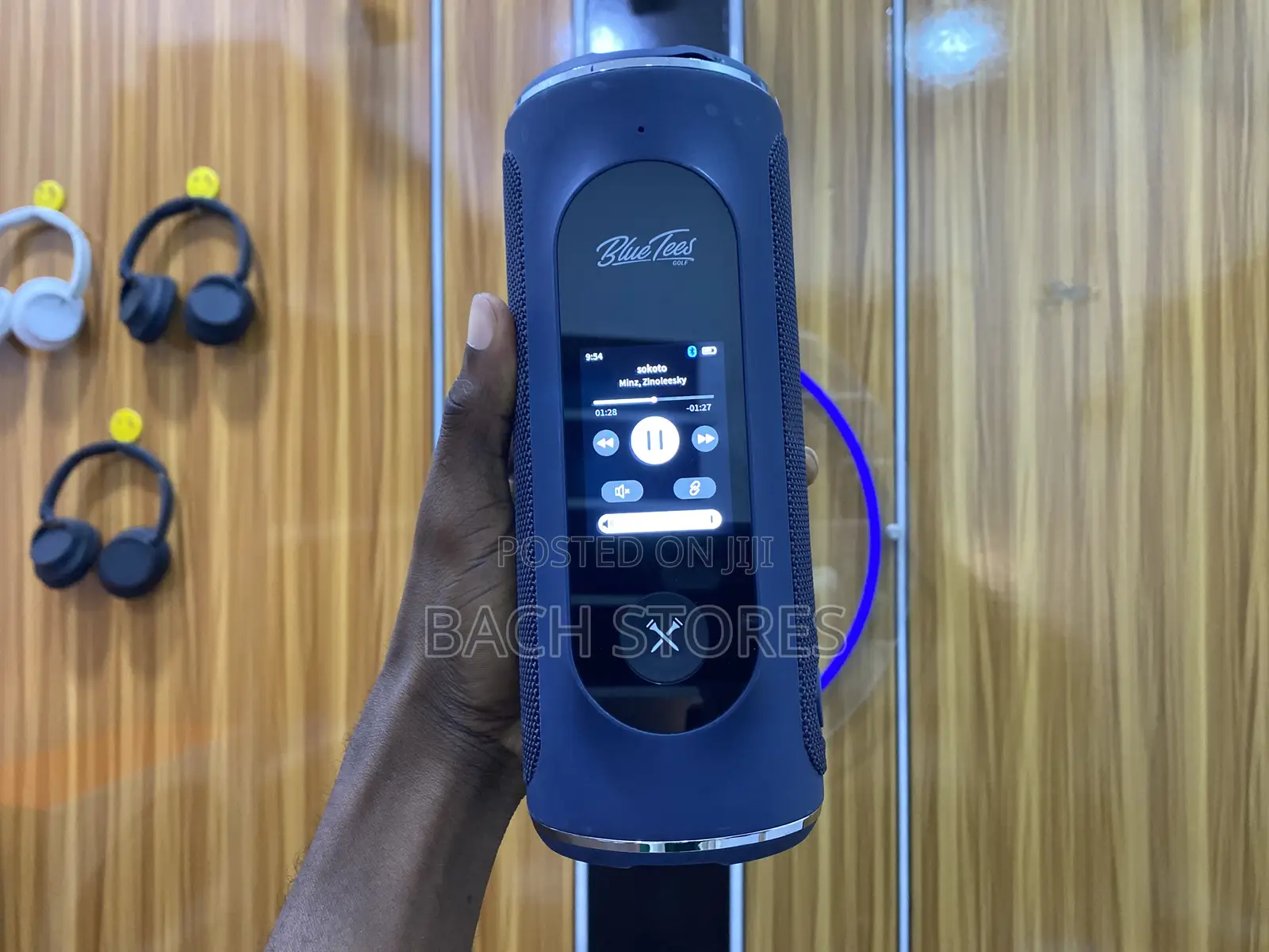 Blue Tees Golf Player GPS Speaker With Touch Screen Deep Sound
