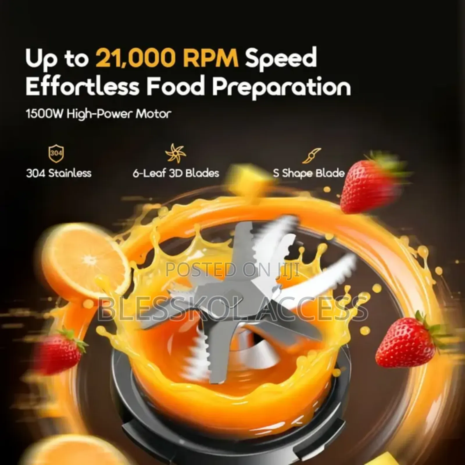 Oraimo Omniblend 2 21000 Rpm Speed 5-in-1 Blender