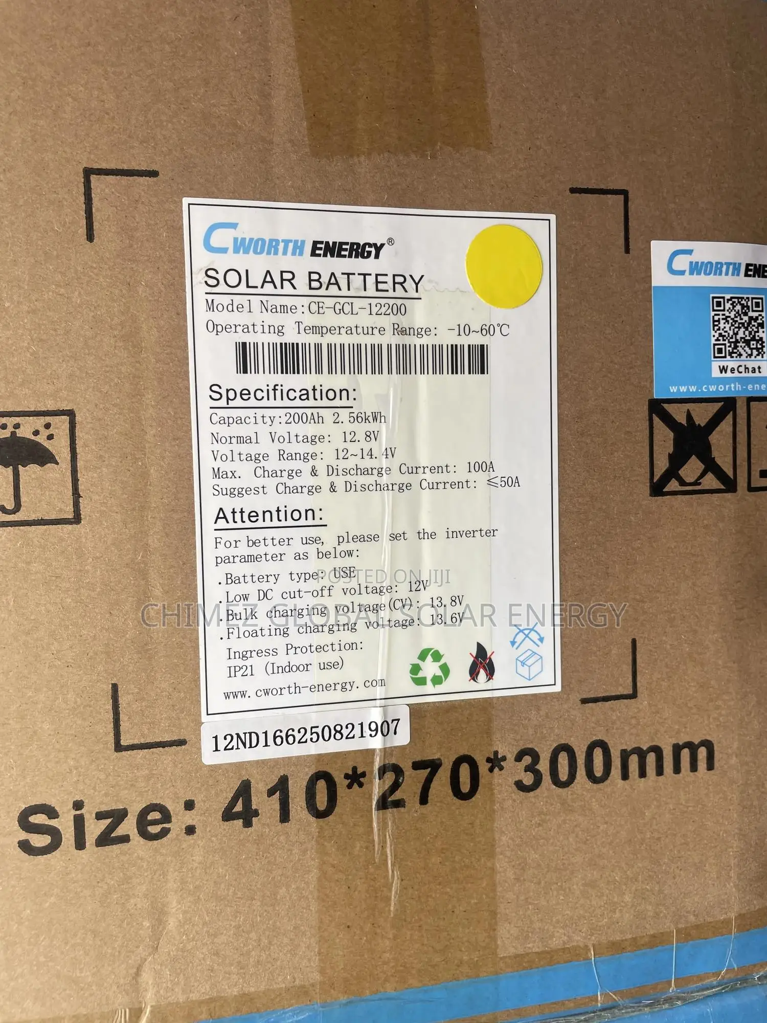 2.5kwh Cworth Lithium Battery 12v