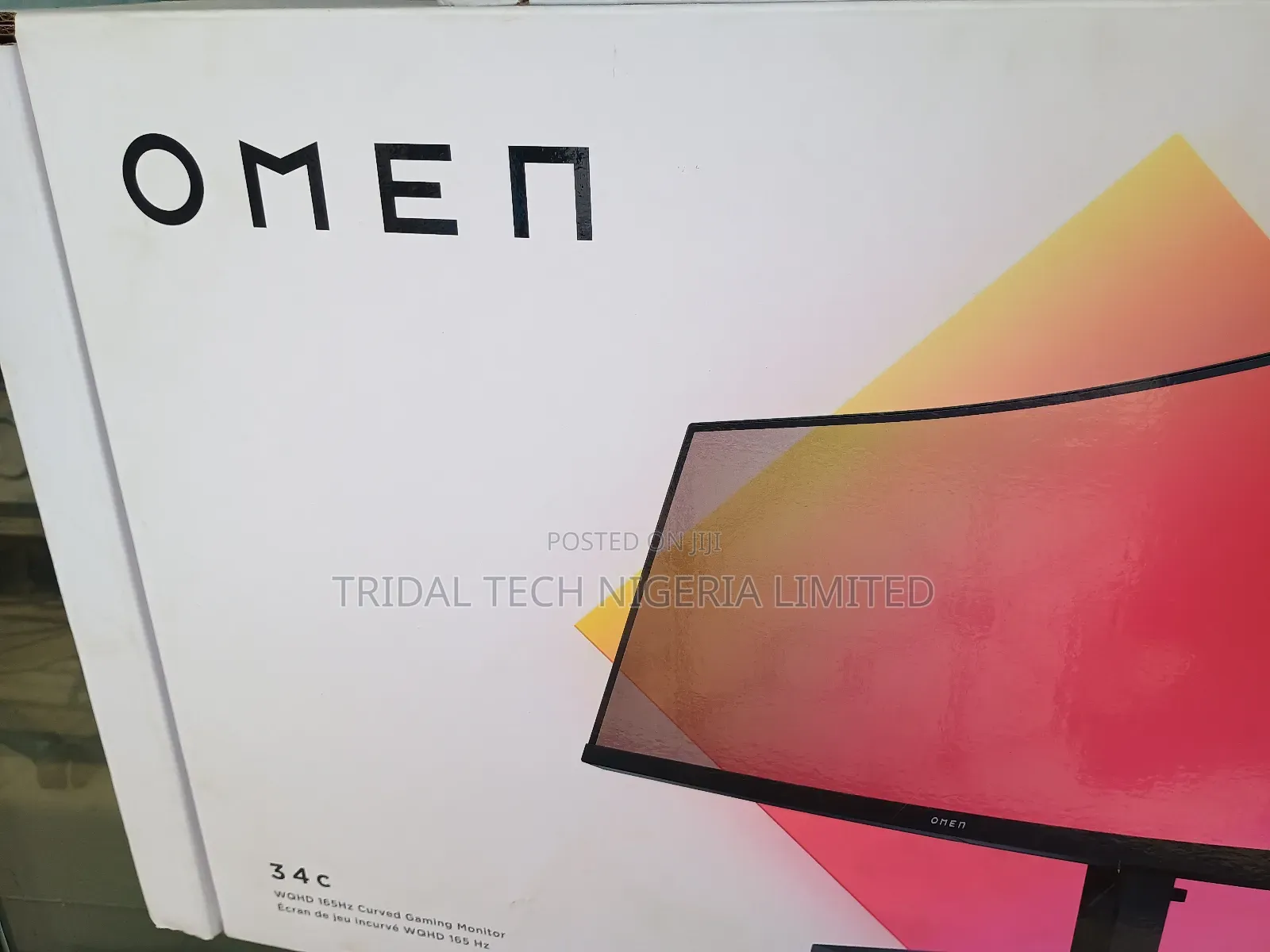 Hp Omen 34c (34") WQHD Curved Gaming Monitor, 1ms 165hz Refresh