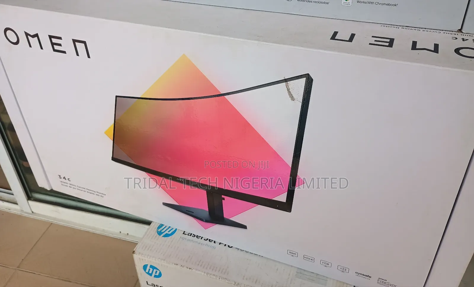 Hp Omen 34c (34") WQHD Curved Gaming Monitor, 1ms 165hz Refresh