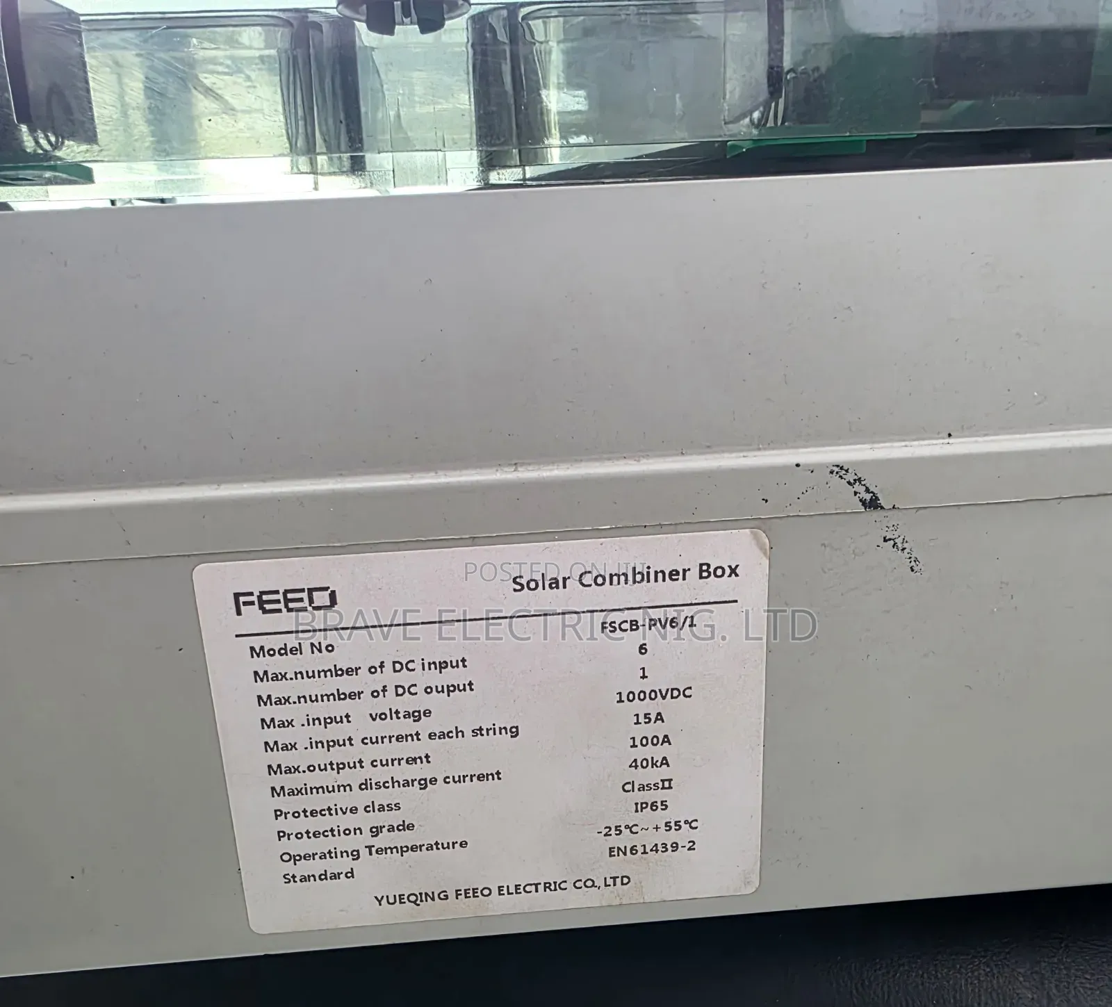 Solar Combiner Box Dc 6way