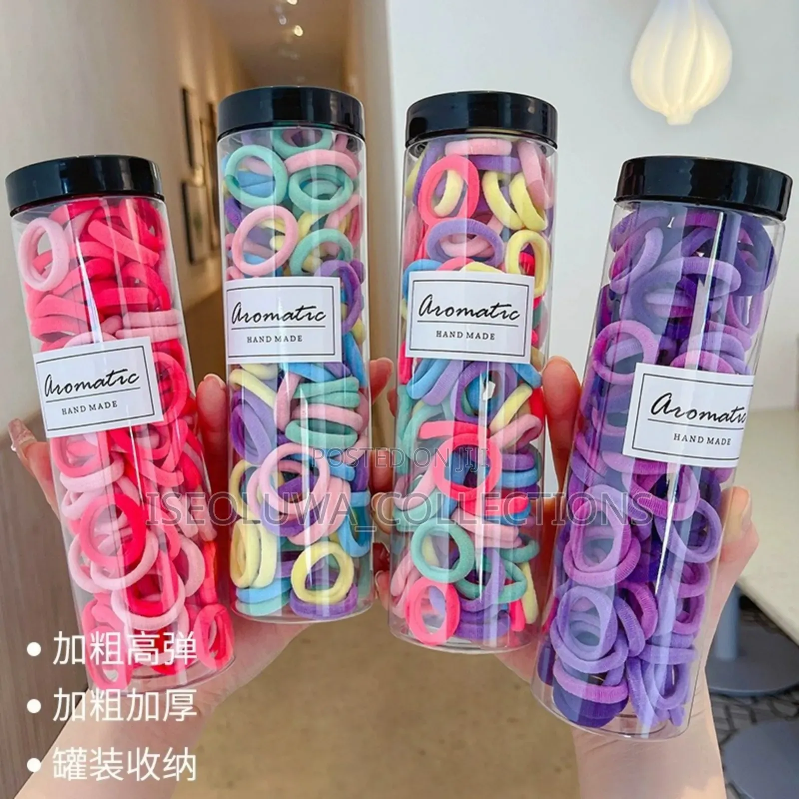 Aromatic Colourful Hair Tie Set – Thick, Soft Tangle-Free