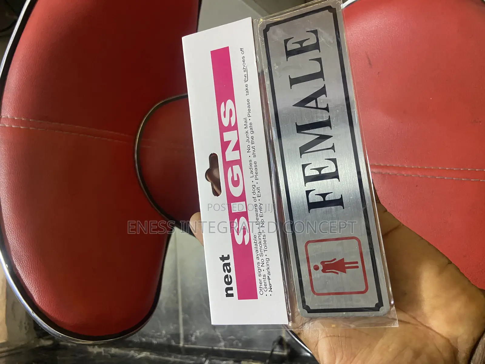 High Quality Stainless Steel Antirust Rectangular Female Signage