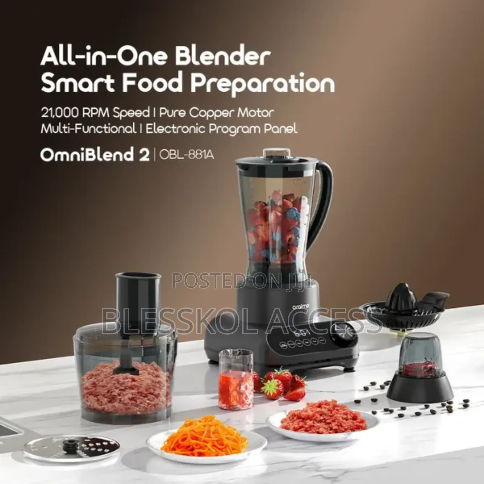 Oraimo Omniblend 2 21000 Rpm Speed 5-in-1 Blender