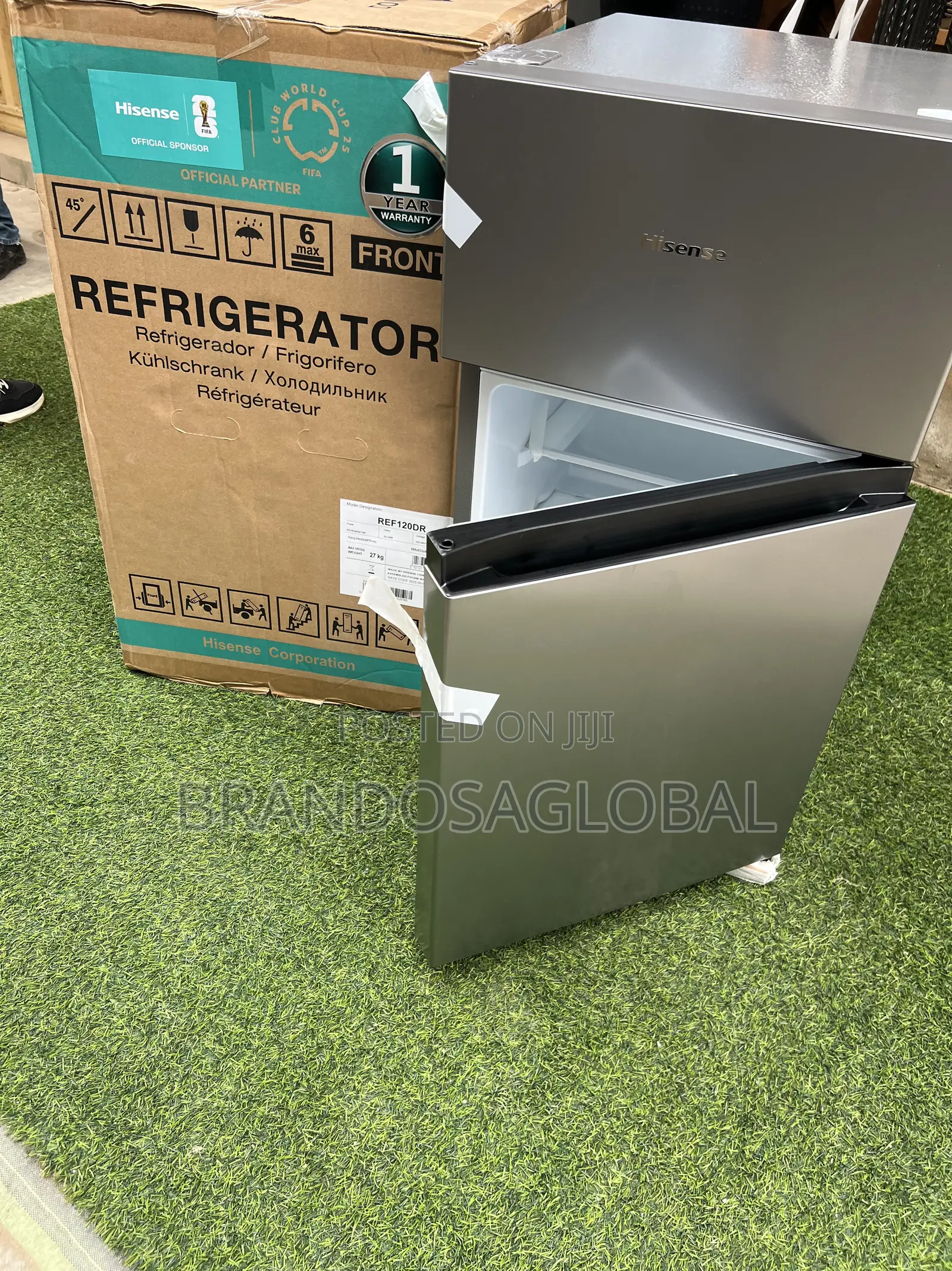 Hisense 87l Two Door Fridge Ref120dr With Fast Freezing