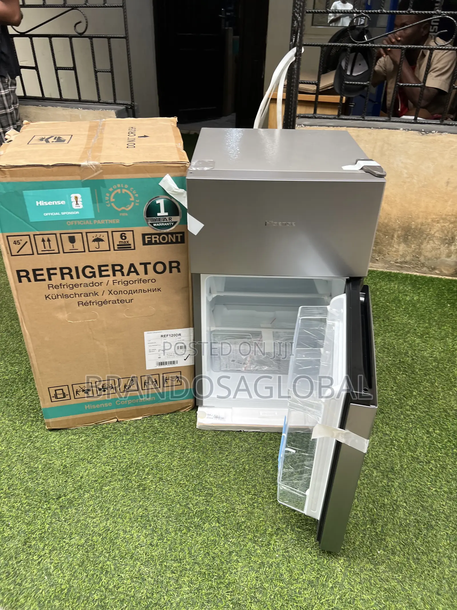 Hisense Ref120dr 87l Double Door Refrigerator With Glass Shelves