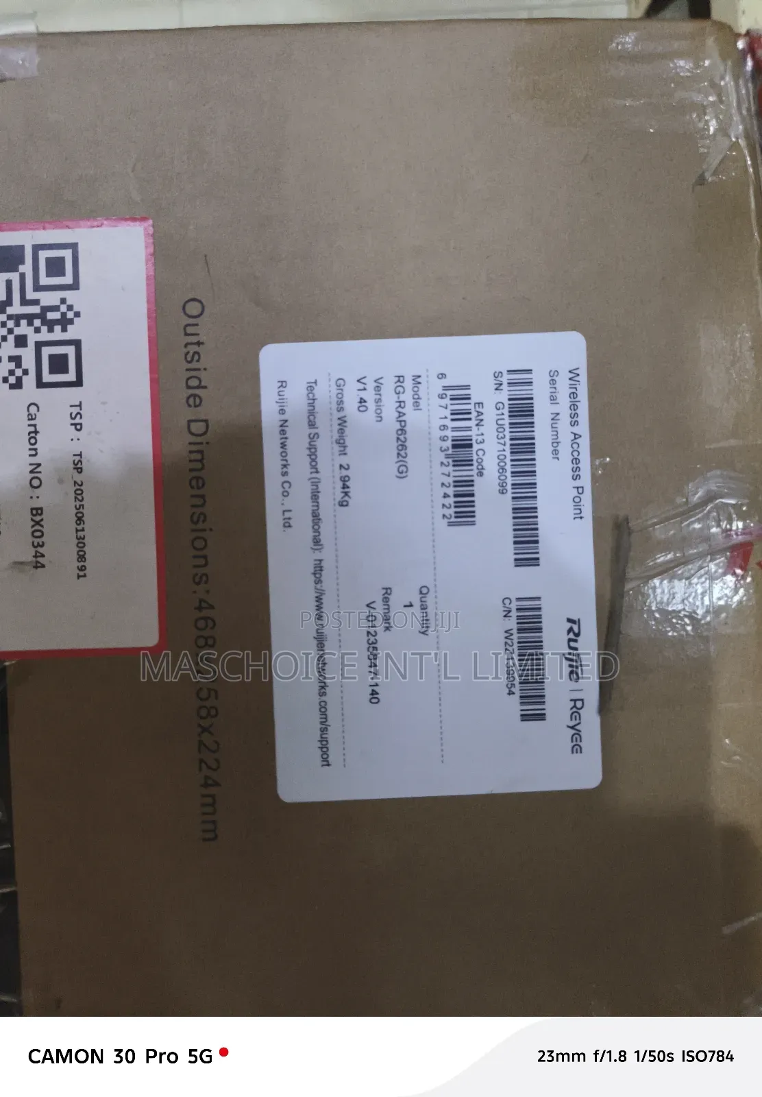 Ruijie Reyee Wi-Fi 6 Outdoor Omni-Access Point Rg-Rap6262(G