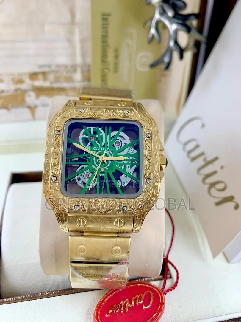 Engraved Body Cartier Transparent Watch