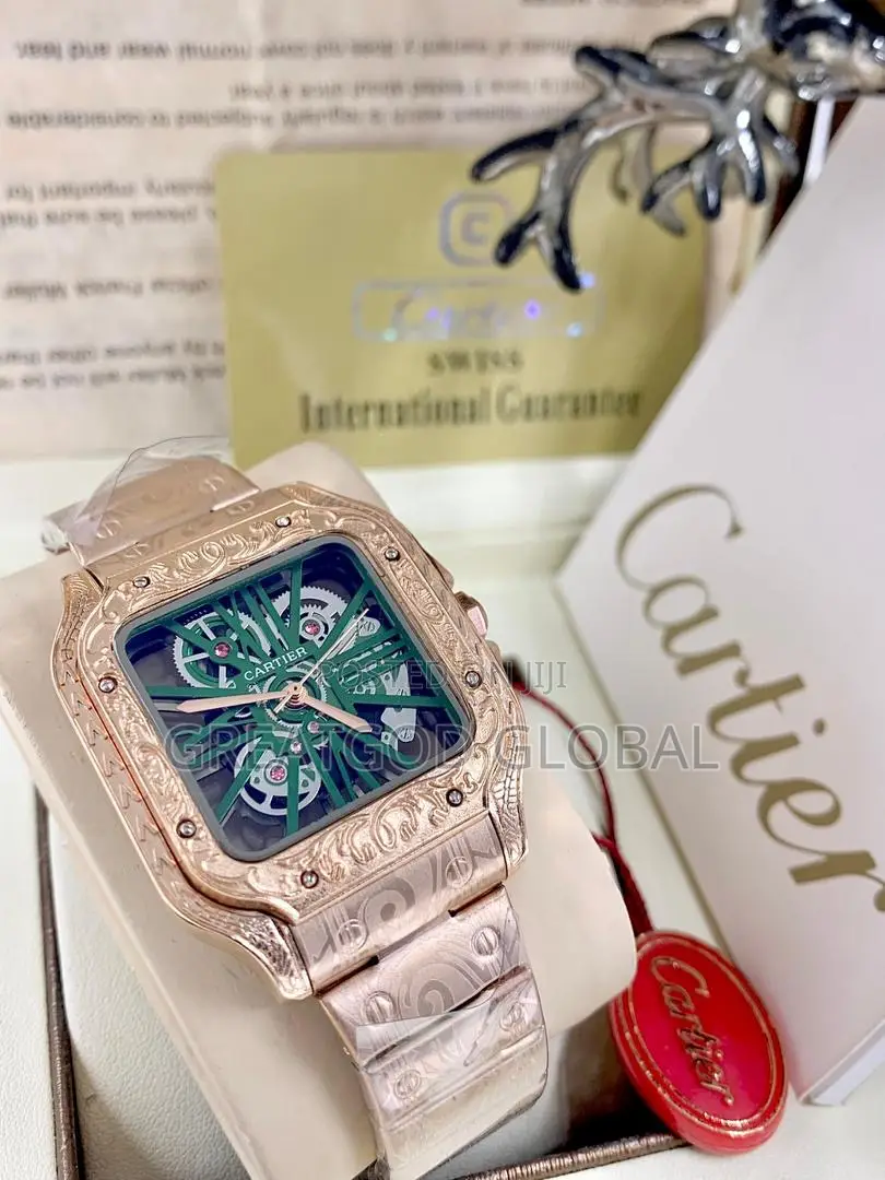 Engraved Body Cartier Transparent Watch