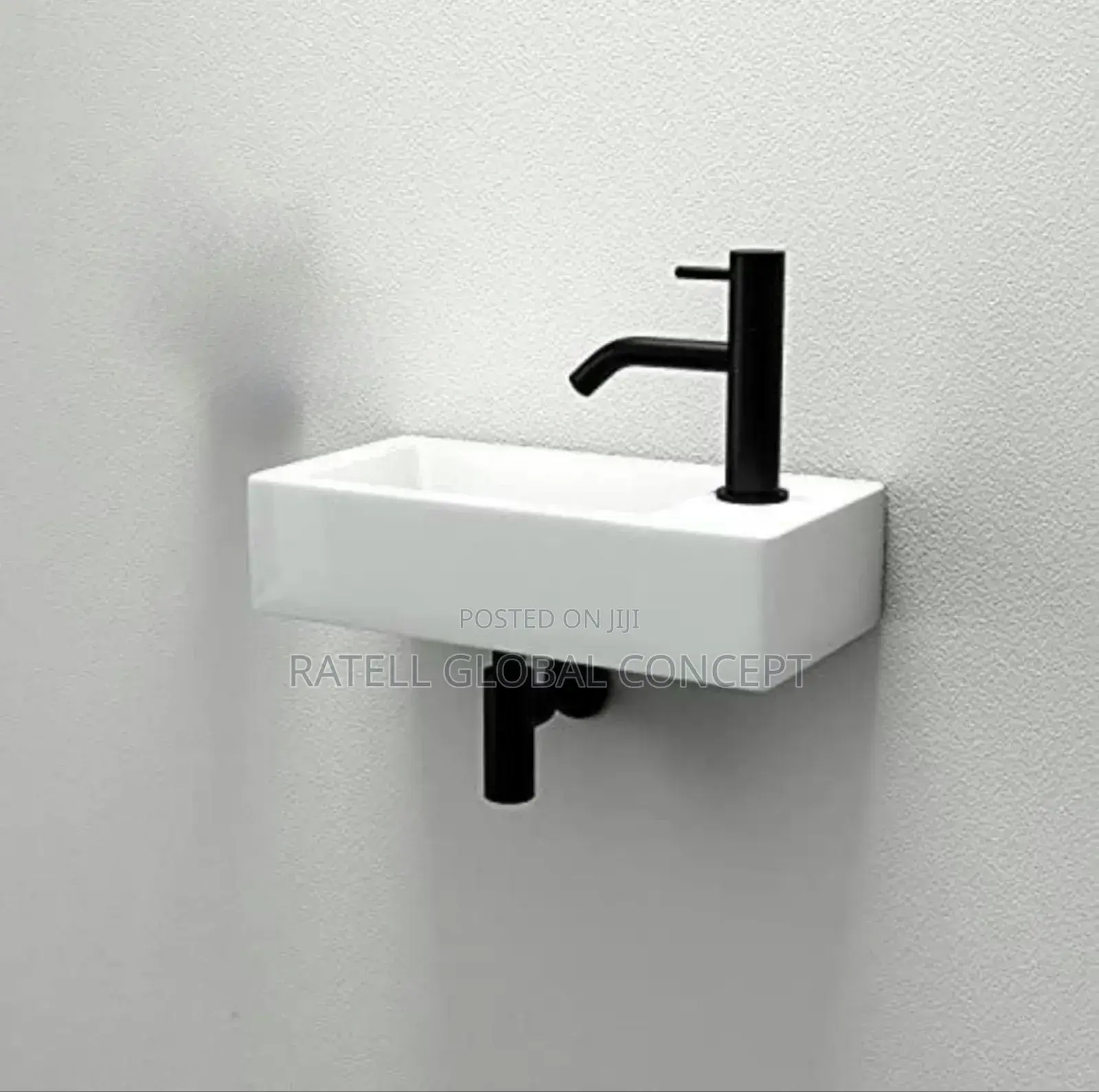 Slender White Wash Hand Basin for Small Space Bathrooms