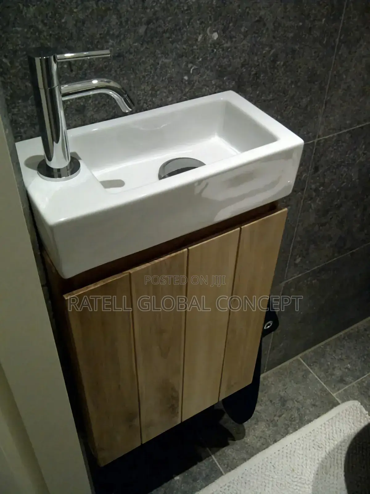 Slender White Wash Hand Basin for Small Space Bathrooms