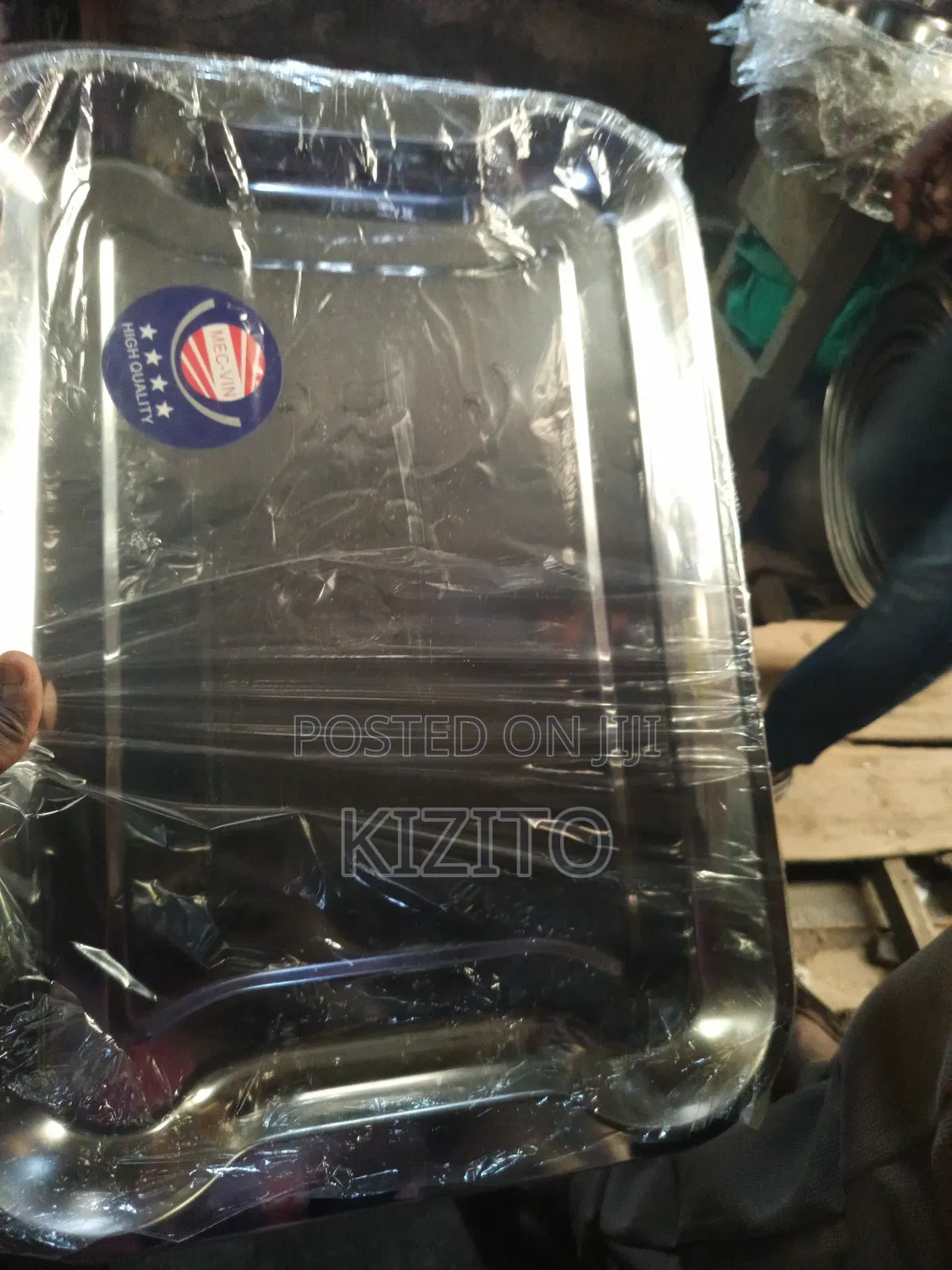 Rectangular Thick Stainless Tray (45cm)